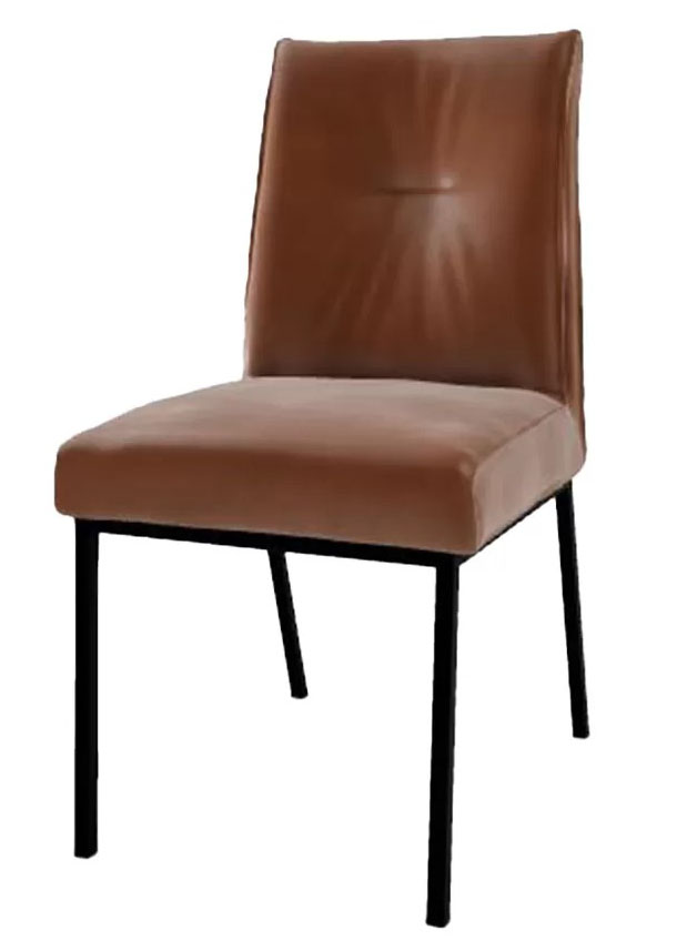 Romy Fabric/Metal Customizable Dining Chair