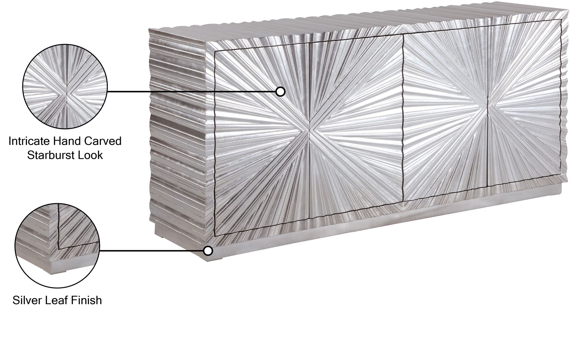 Silverton 2-Door Wood Veneer Sideboard 