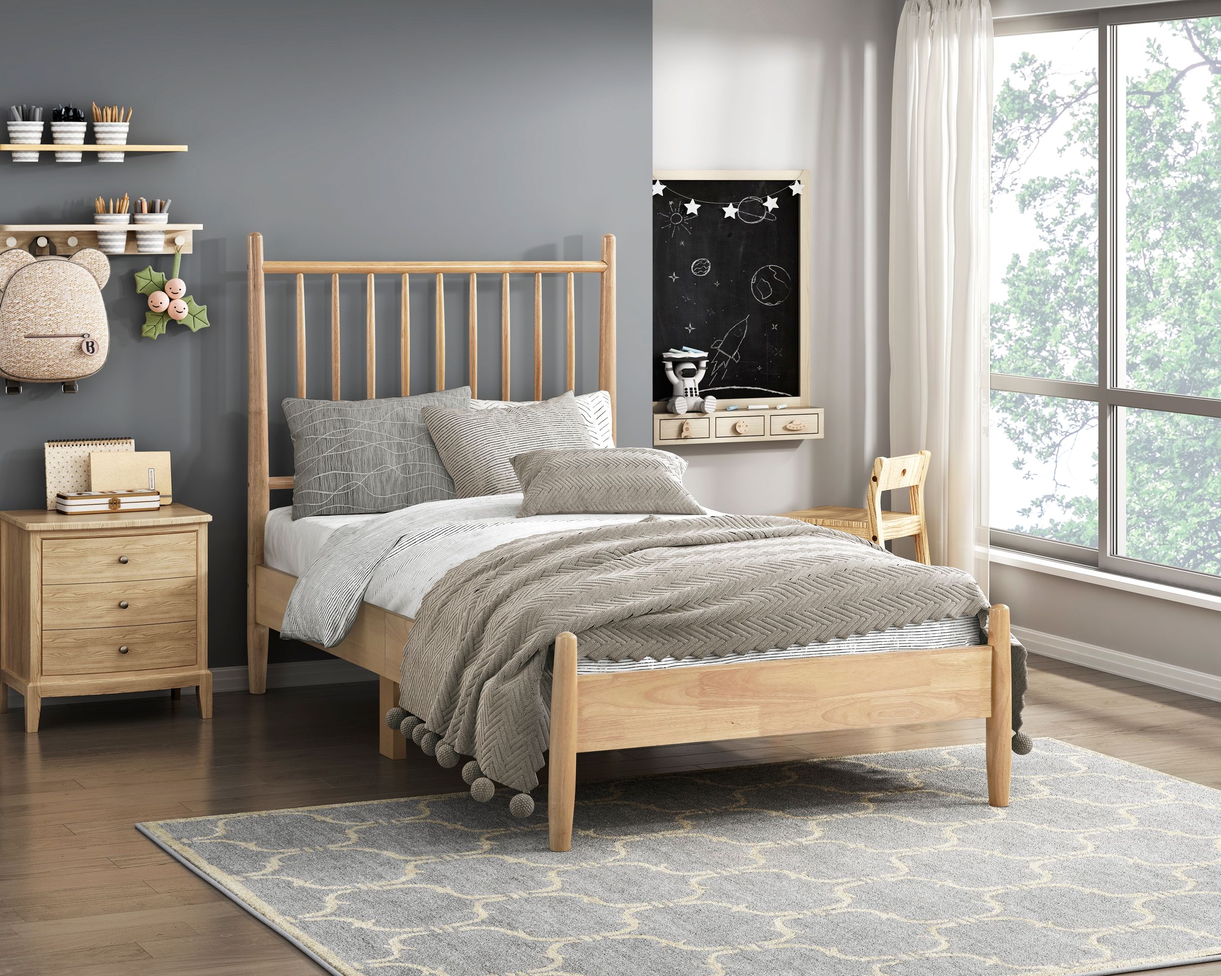 Brickell Wood Twin Platform Bed