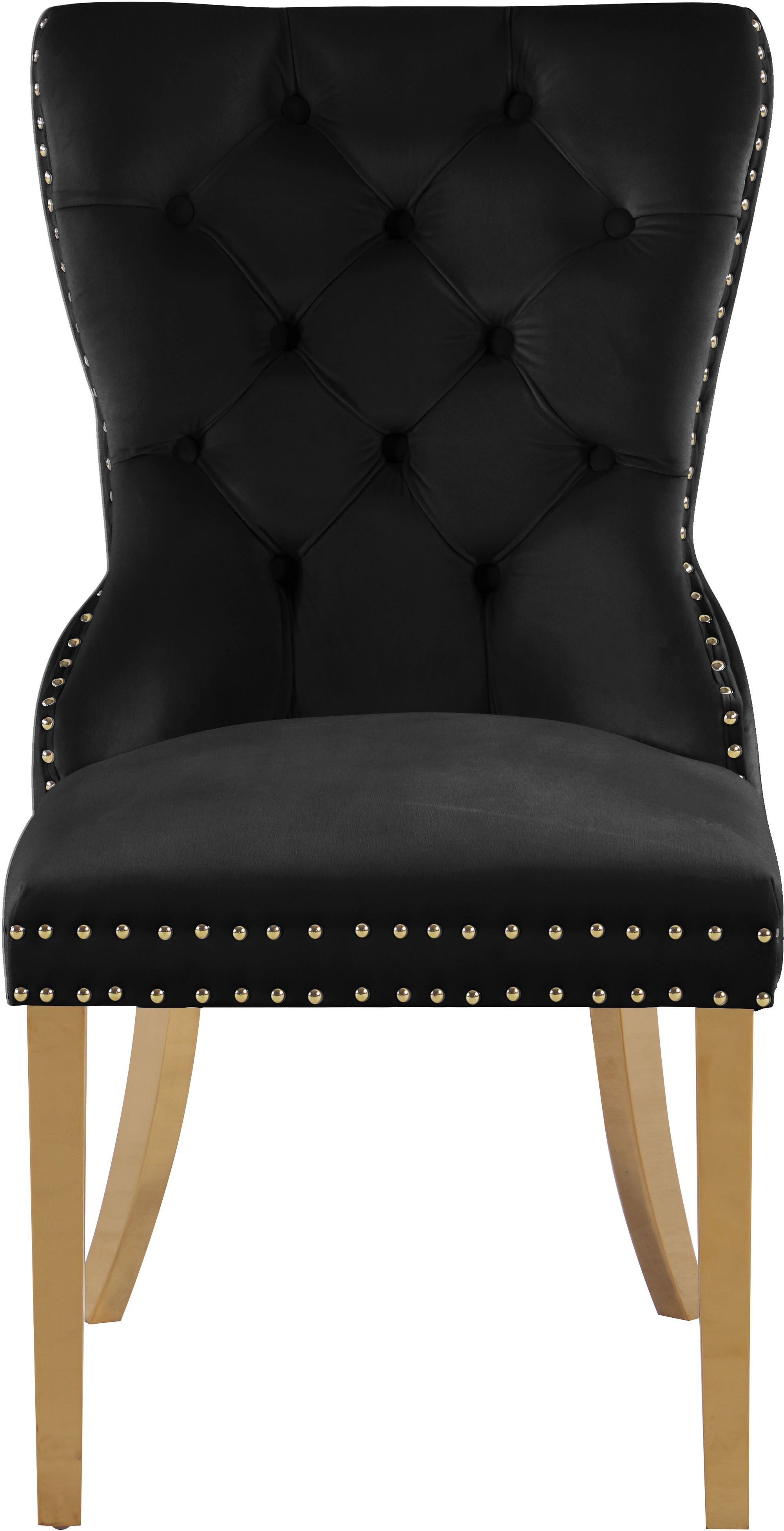 Carmen Velvet Dining Chair with Metal Legs