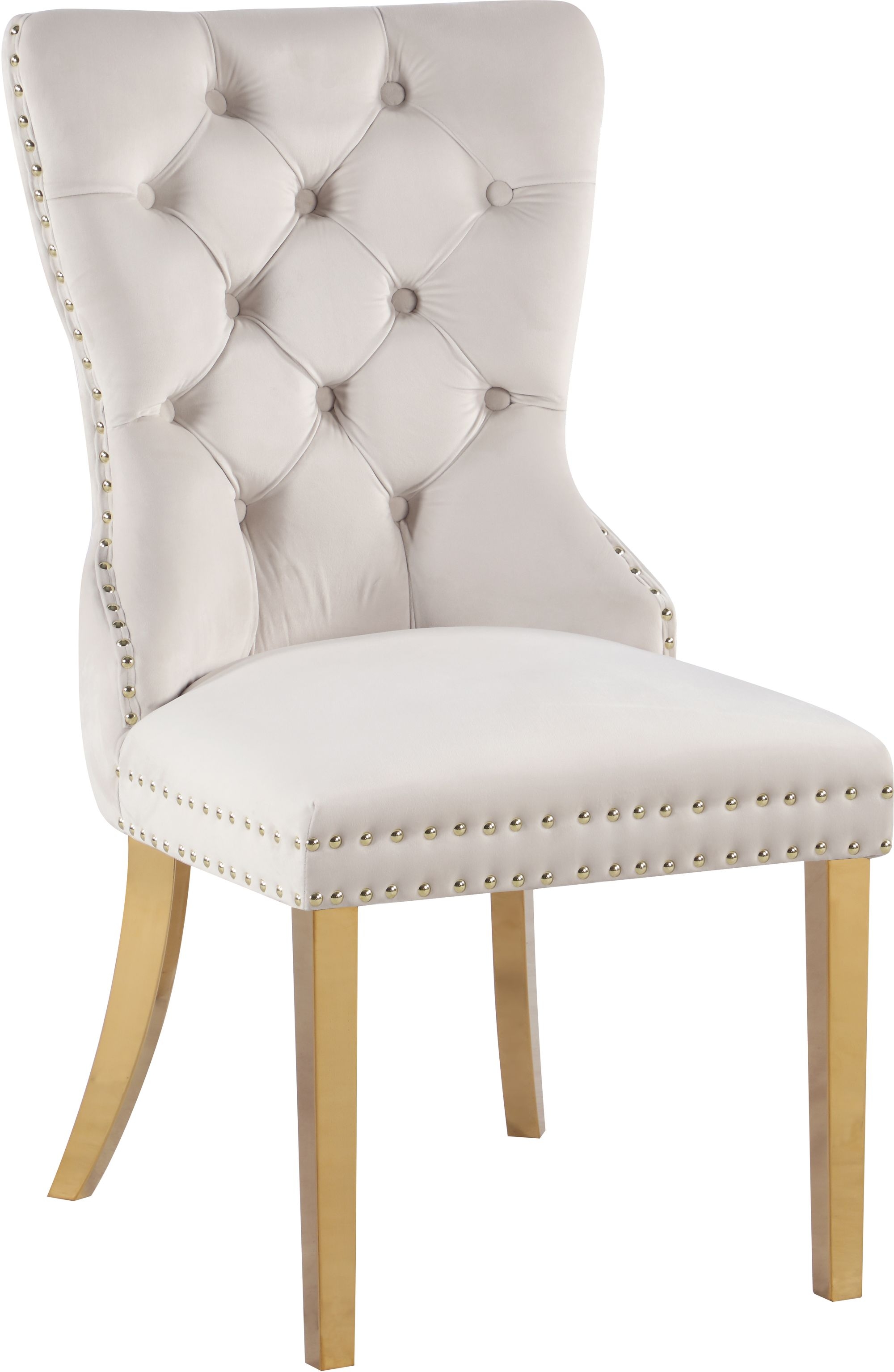 Carmen Velvet Dining Chair with Metal Legs