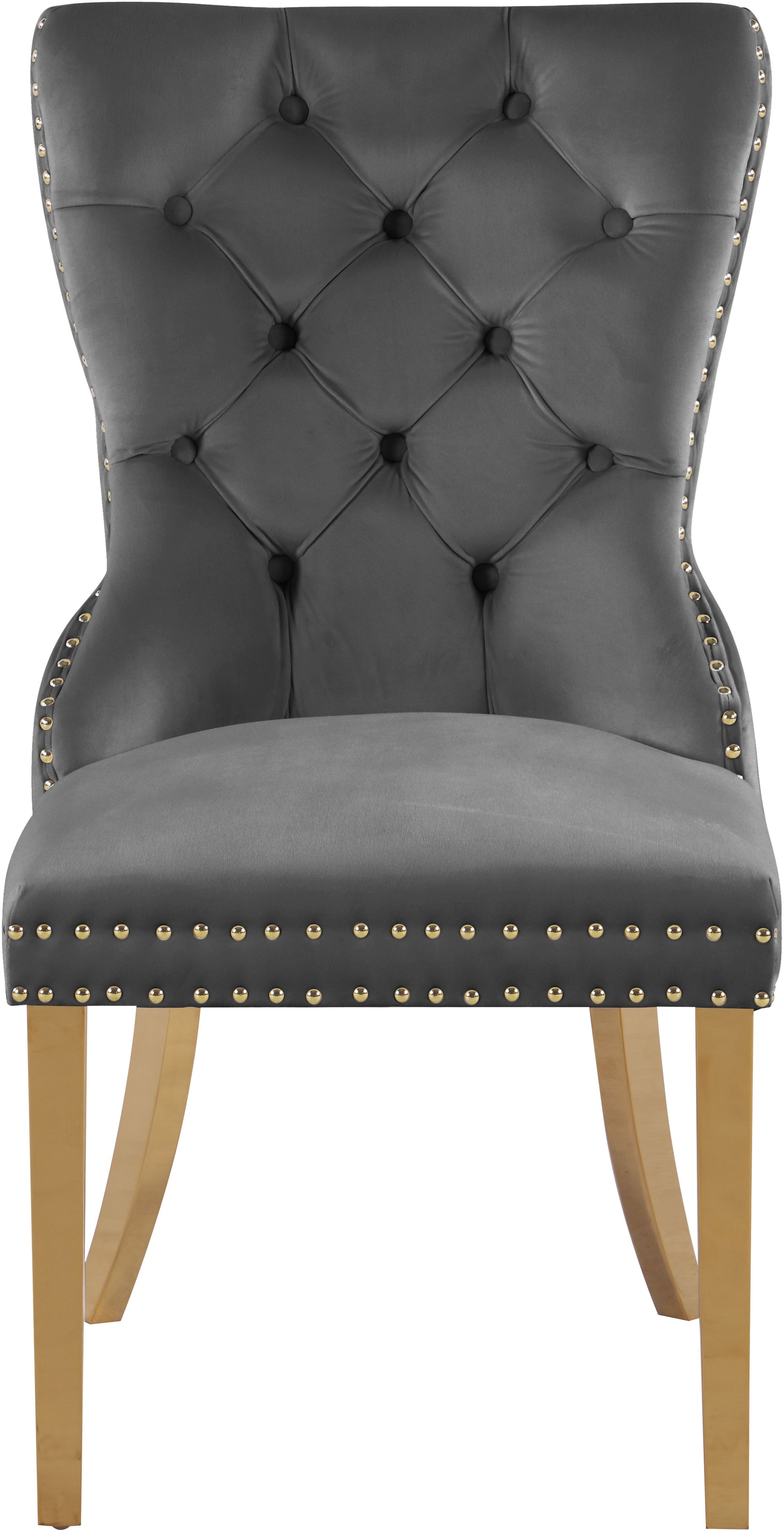 Carmen Velvet Dining Chair with Metal Legs