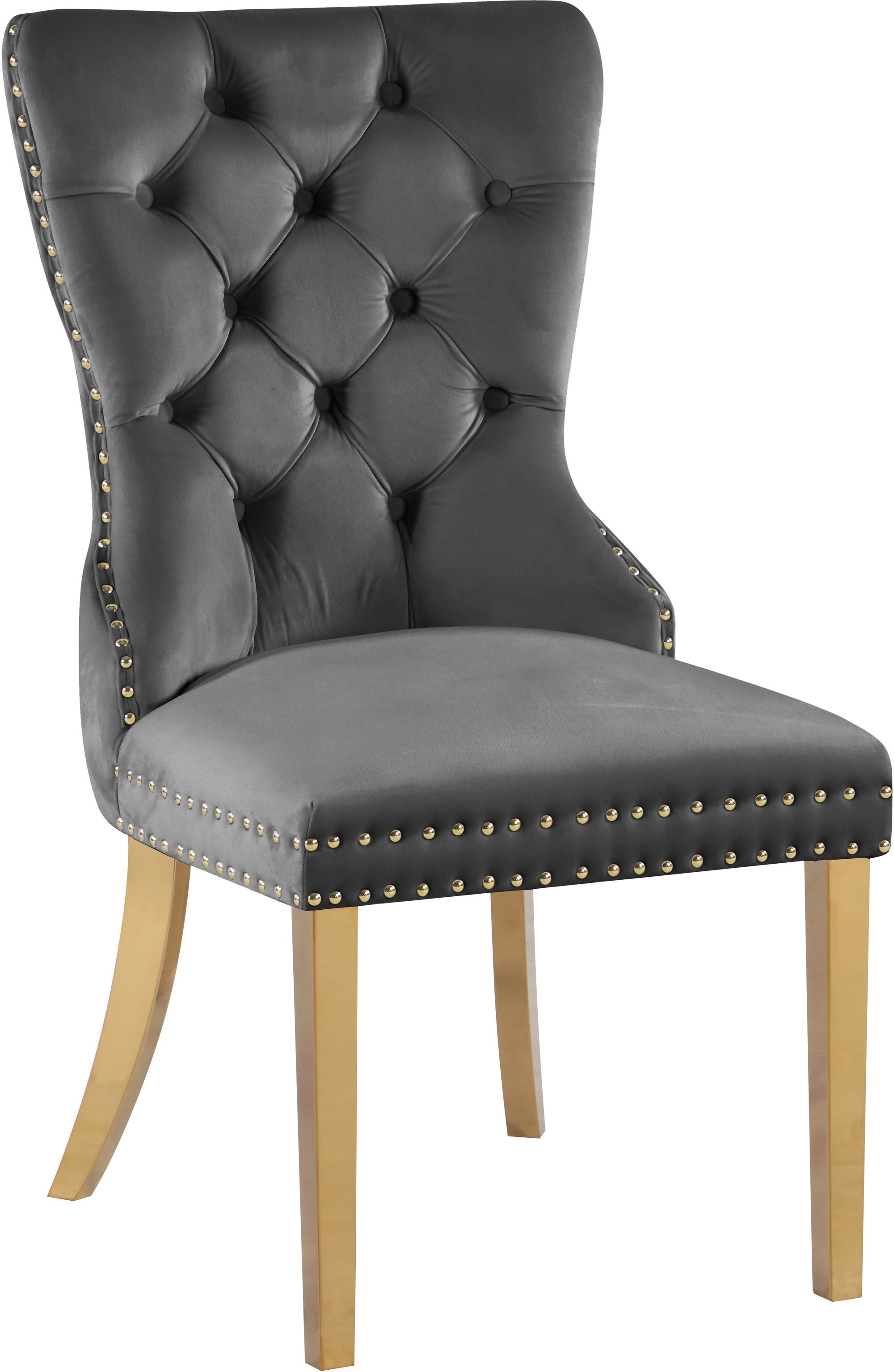 Carmen Velvet Dining Chair with Metal Legs