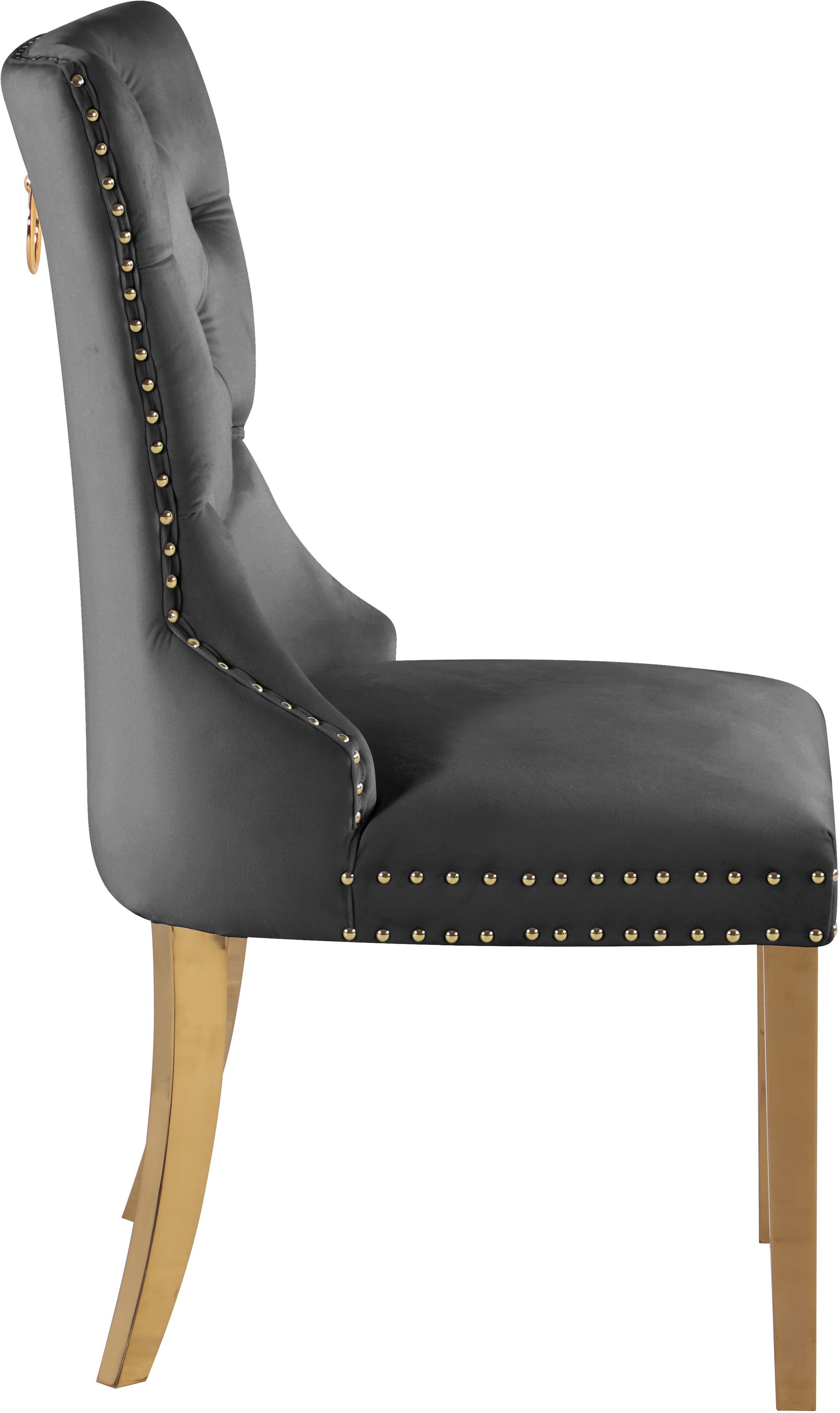 Carmen Velvet Dining Chair with Metal Legs