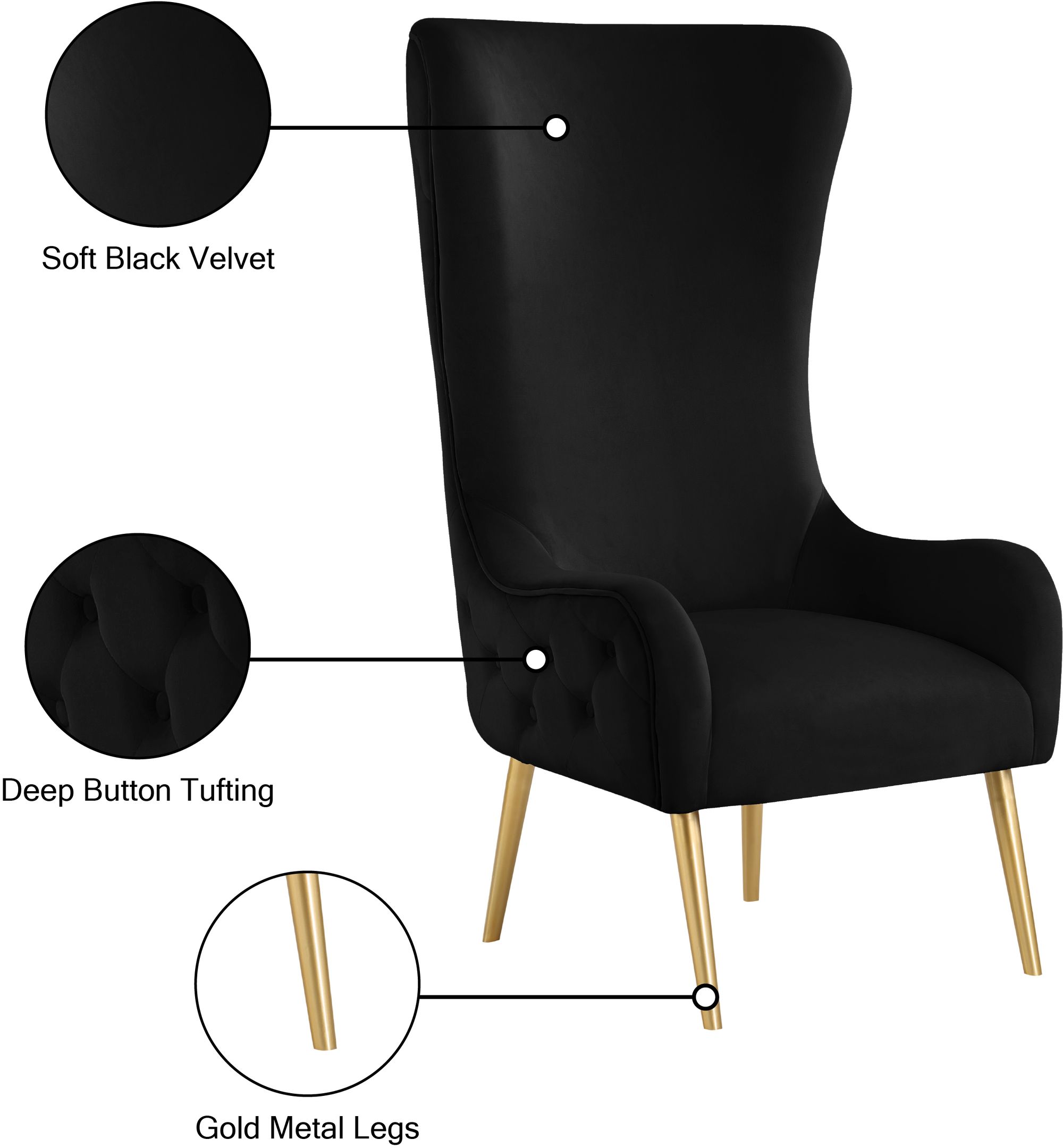 Alexander Velvet Accent Chair