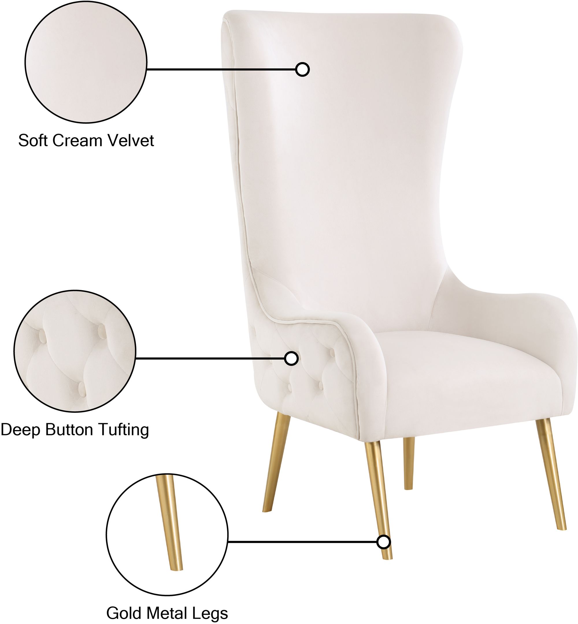 Alexander Velvet Accent Chair