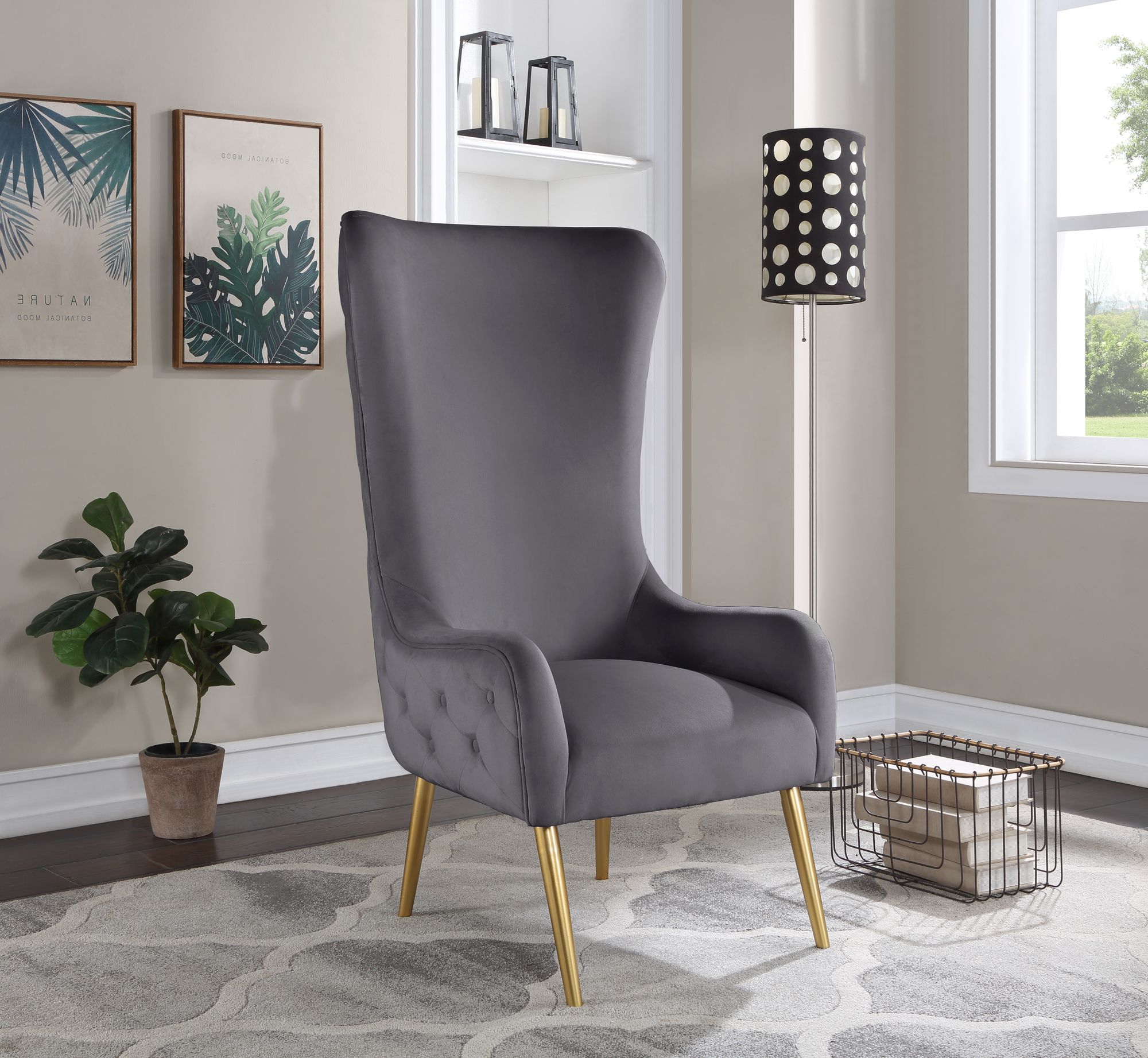 Alexander Velvet Accent Chair