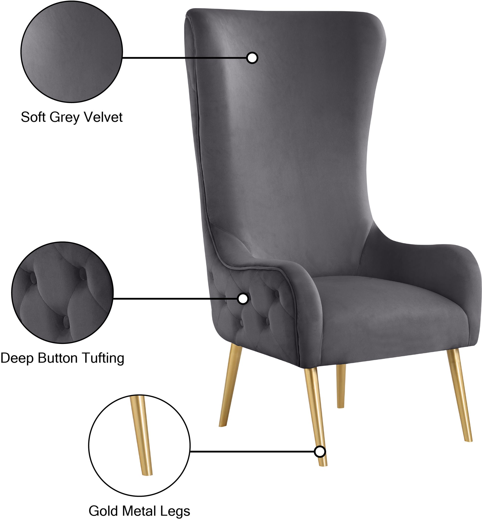 Alexander Velvet Accent Chair