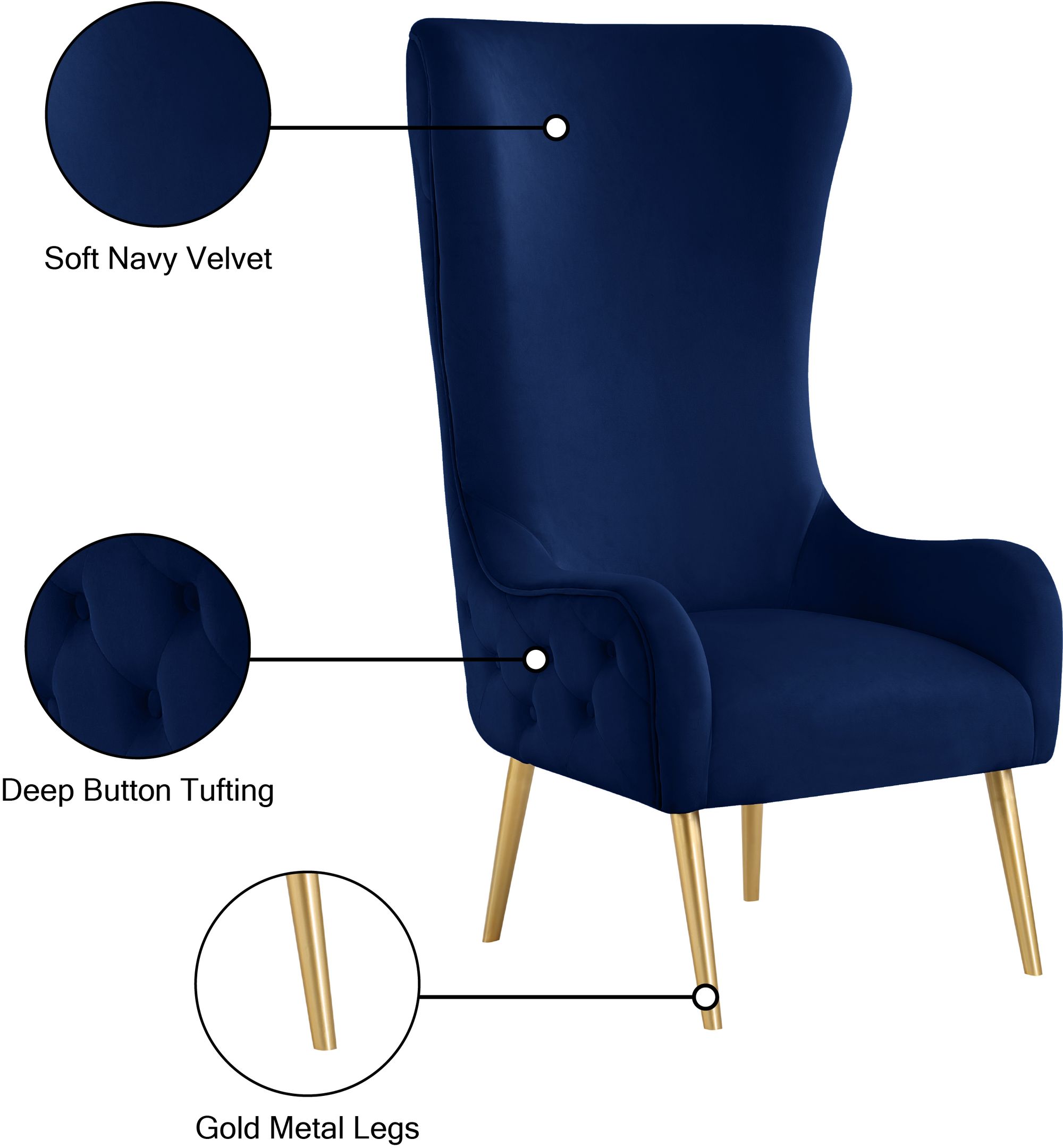 Alexander Velvet Accent Chair