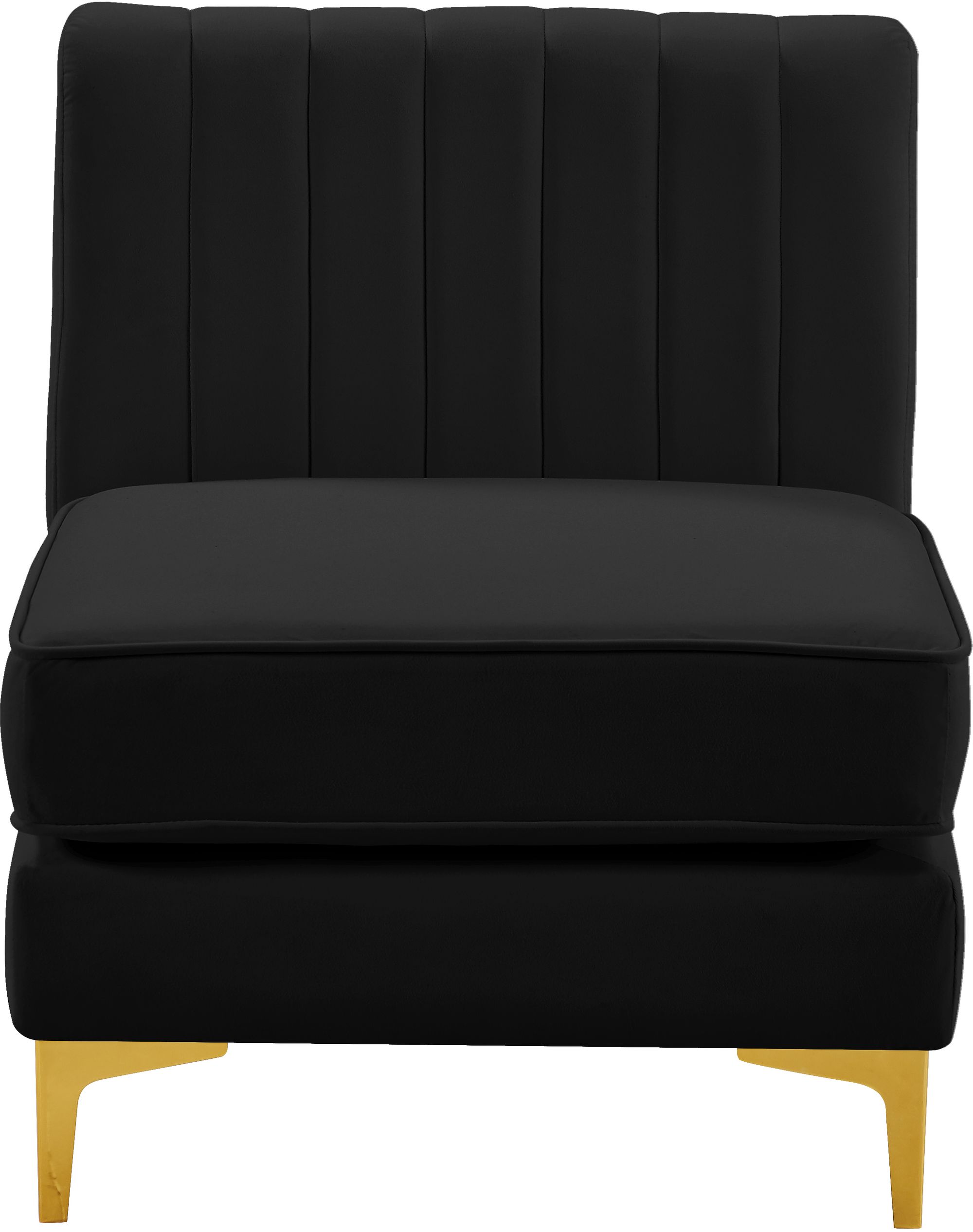 Alina Velvet Modular Armless Chair