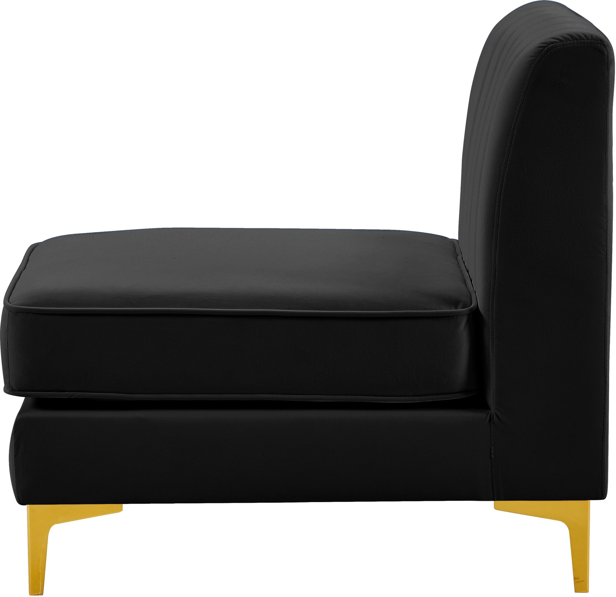 Alina Velvet Modular Armless Chair