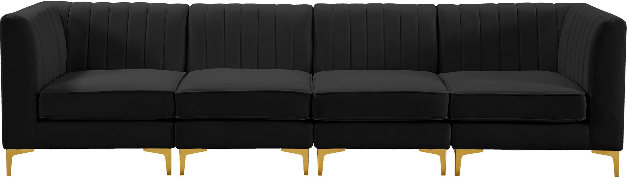 Alina 119" Velvet Modular Sofa