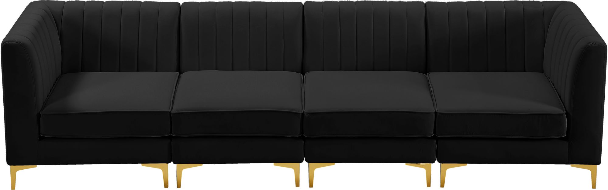 Alina 119" Velvet Modular Sofa