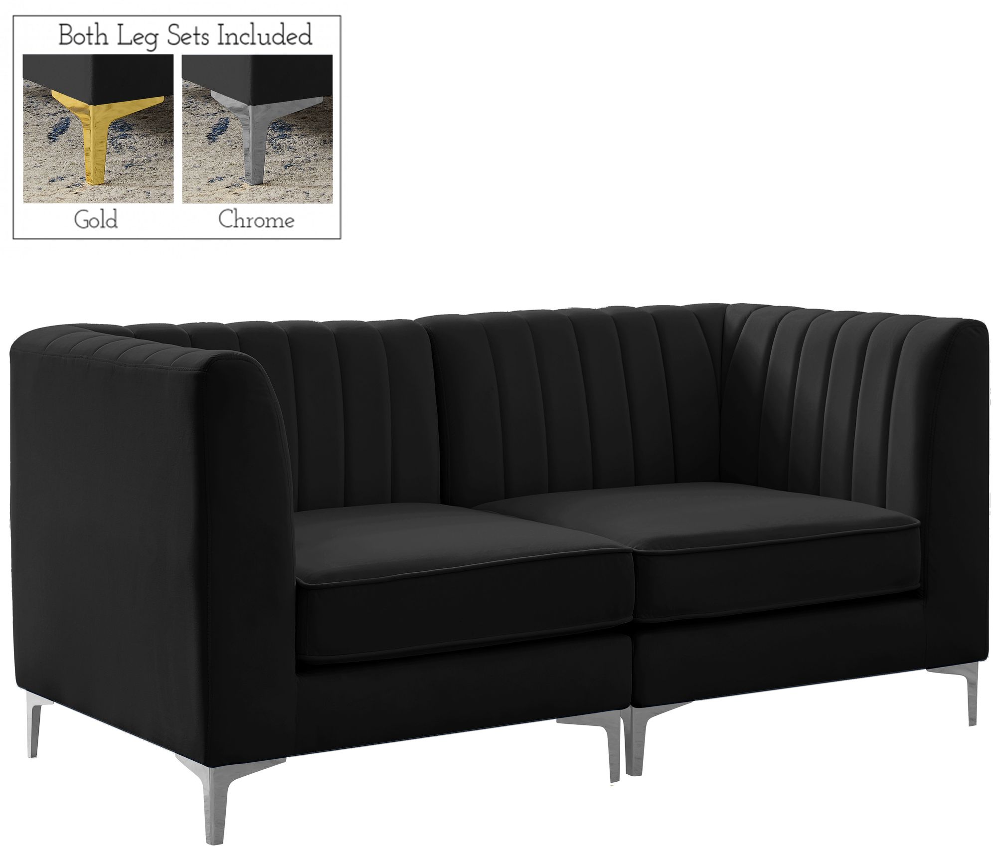 Alina 67" Velvet Modular Sofa