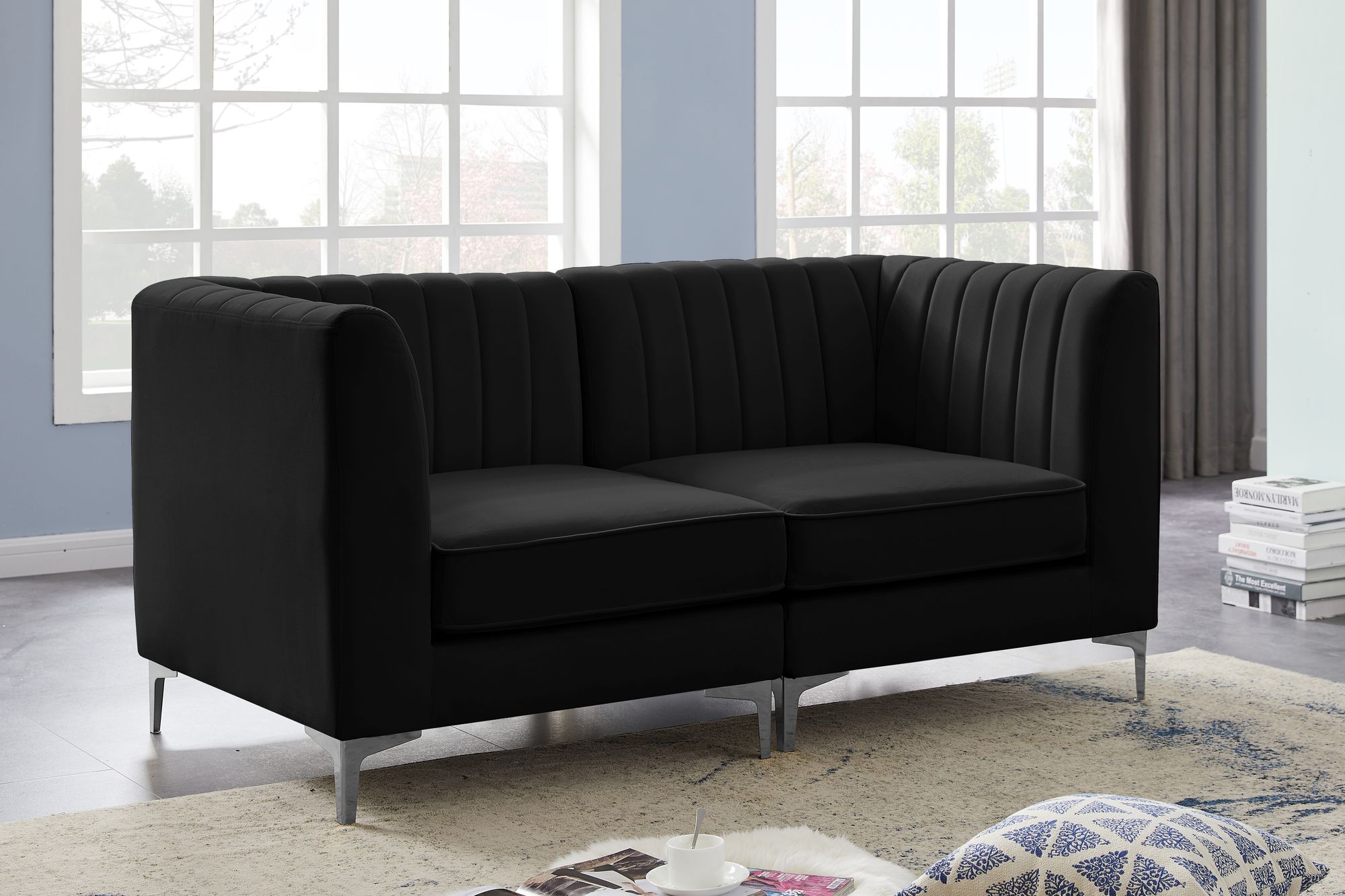 Alina 67" Velvet Modular Sofa