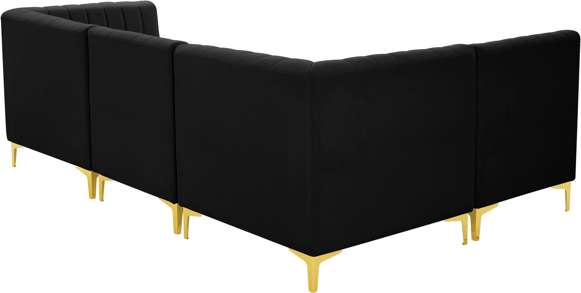 Alina 93" 4-Piece Velvet Modular Sectional