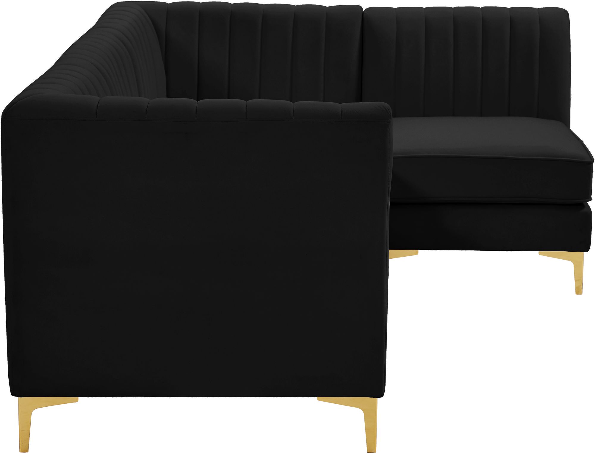 Alina 93" 4-Piece Velvet Modular Sectional