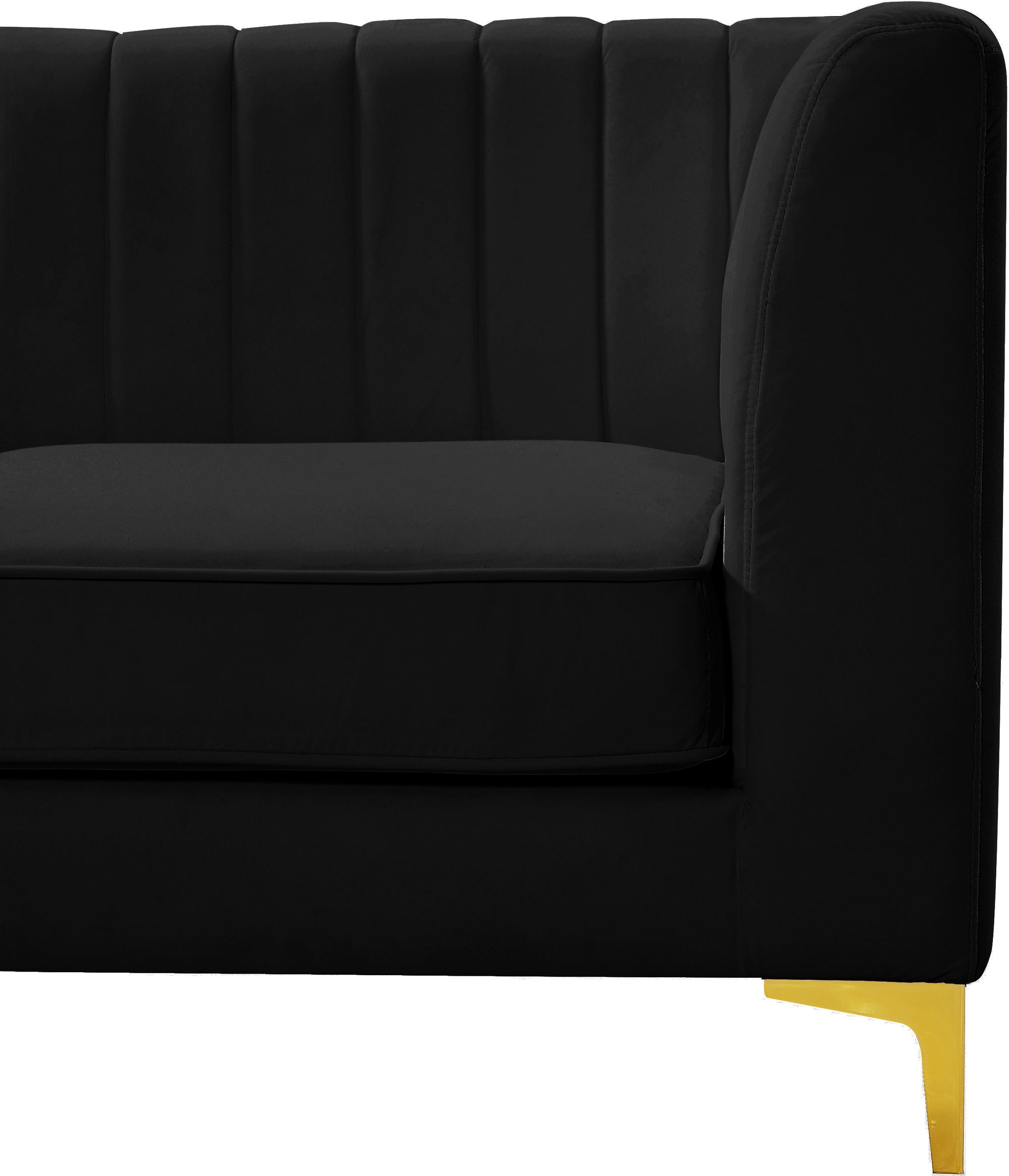 Alina 85.5" 5-Piece Velvet Modular Sectional