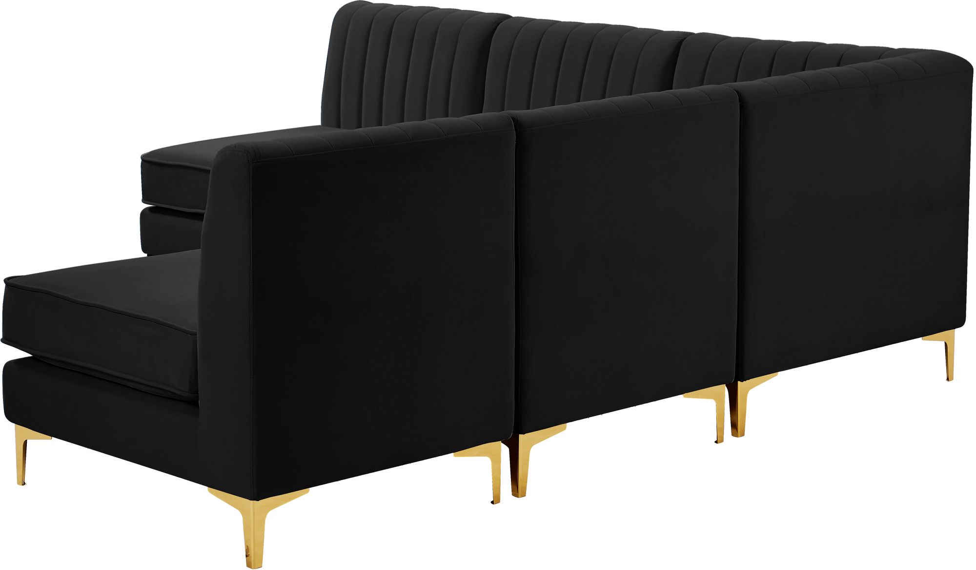 Alina 85.5" 5-Piece Velvet Modular Sectional