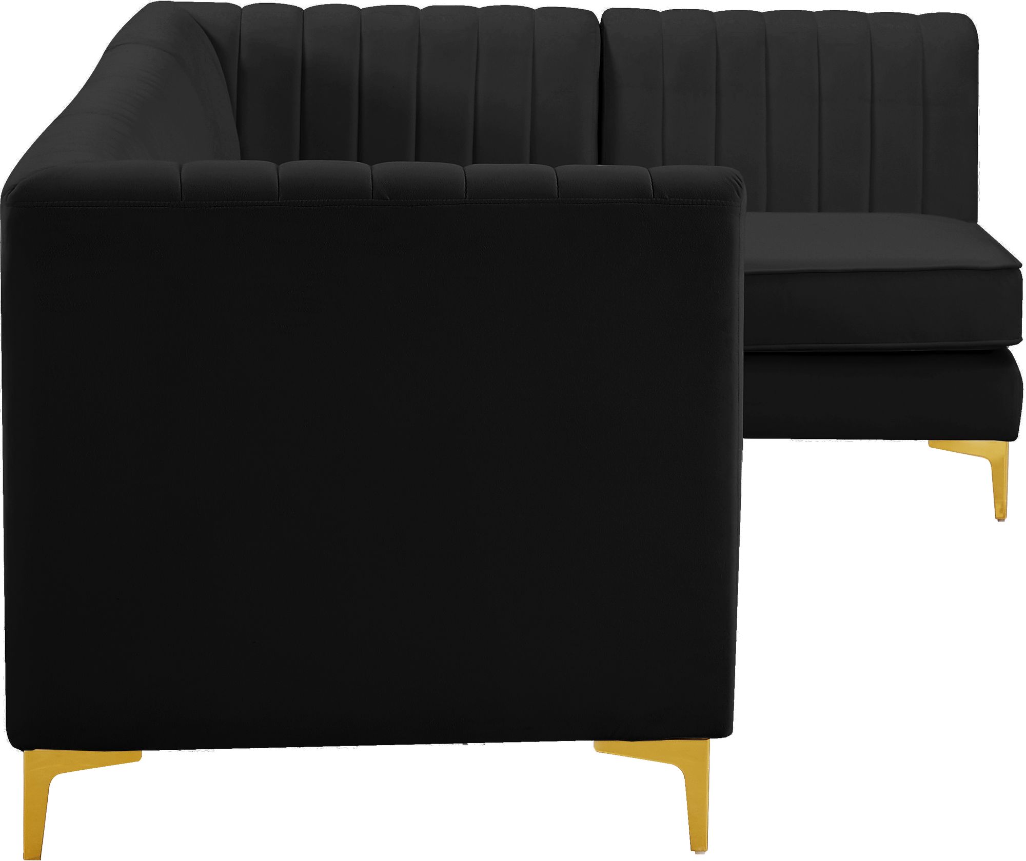 Alina 119" 5-Piece Velvet Modular Sectional