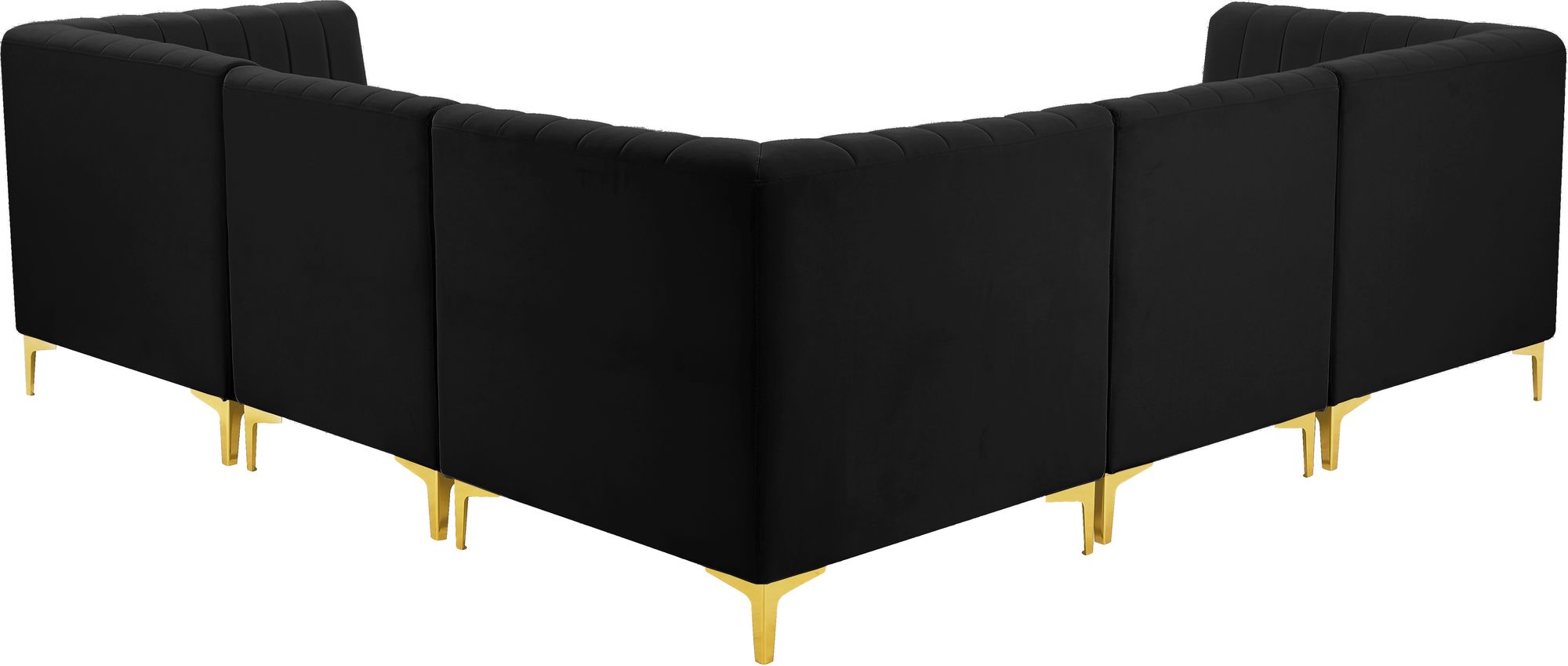 Alina 93" 5-Piece Velvet Modular Sectional