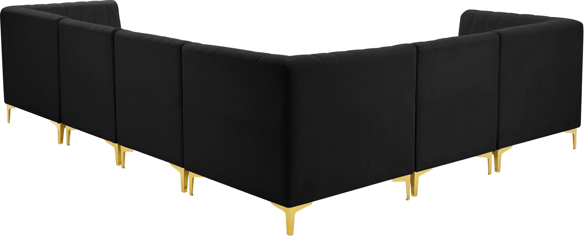 Alina 119" 6-Piece Velvet Modular Sectional