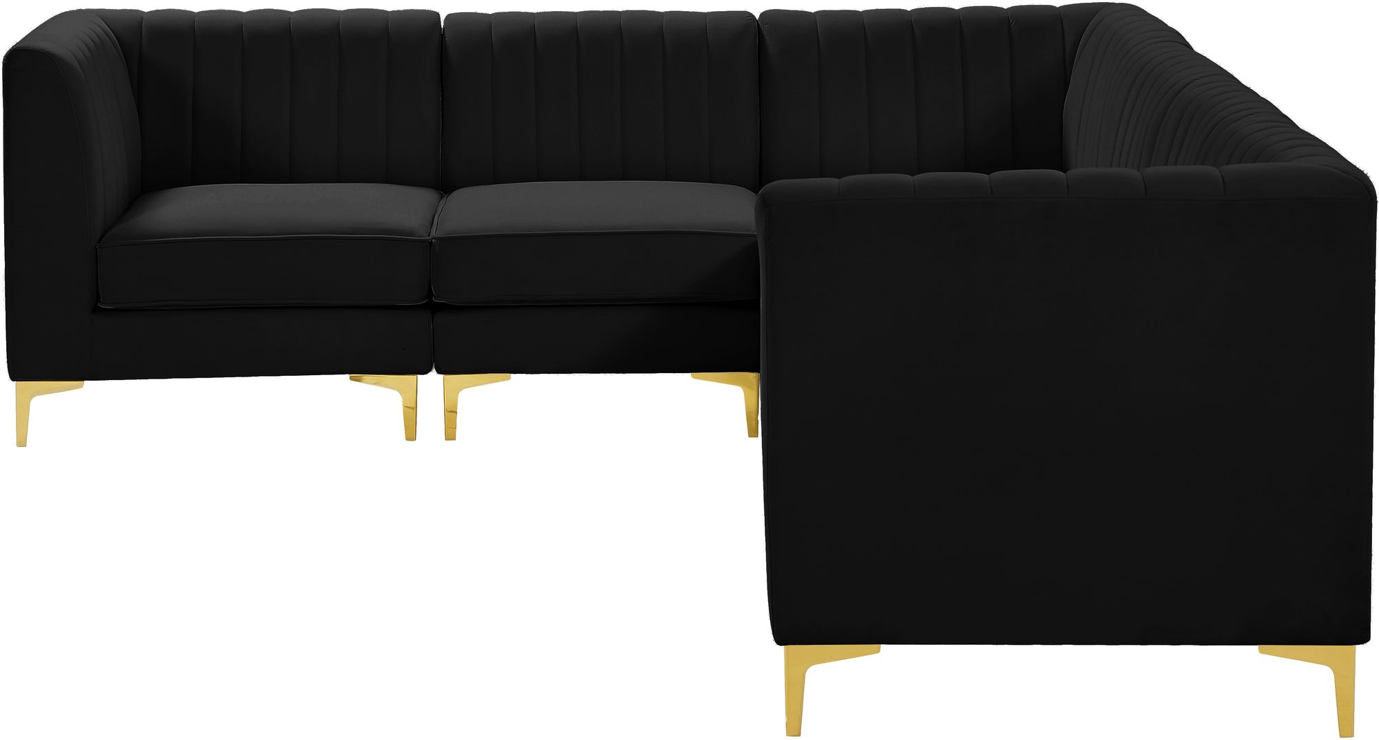 Alina 119" 6-Piece Velvet Modular Sectional