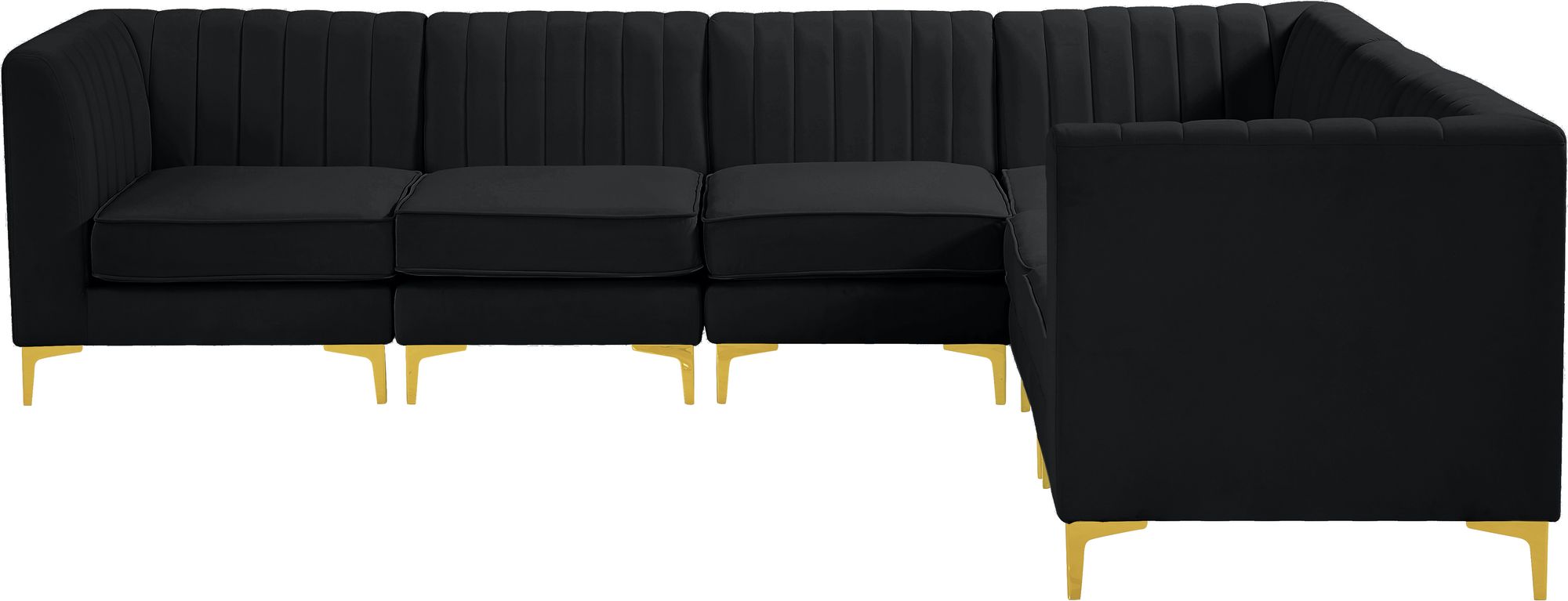 Alina 119" 6-Piece Velvet Modular Sectional