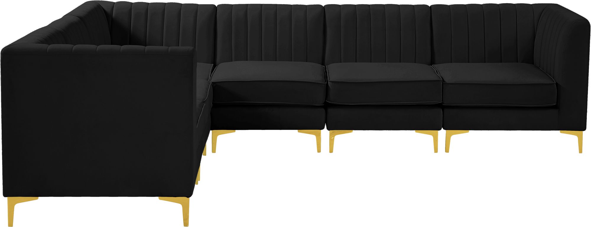 Alina 119" 6-Piece Velvet Modular Sectional