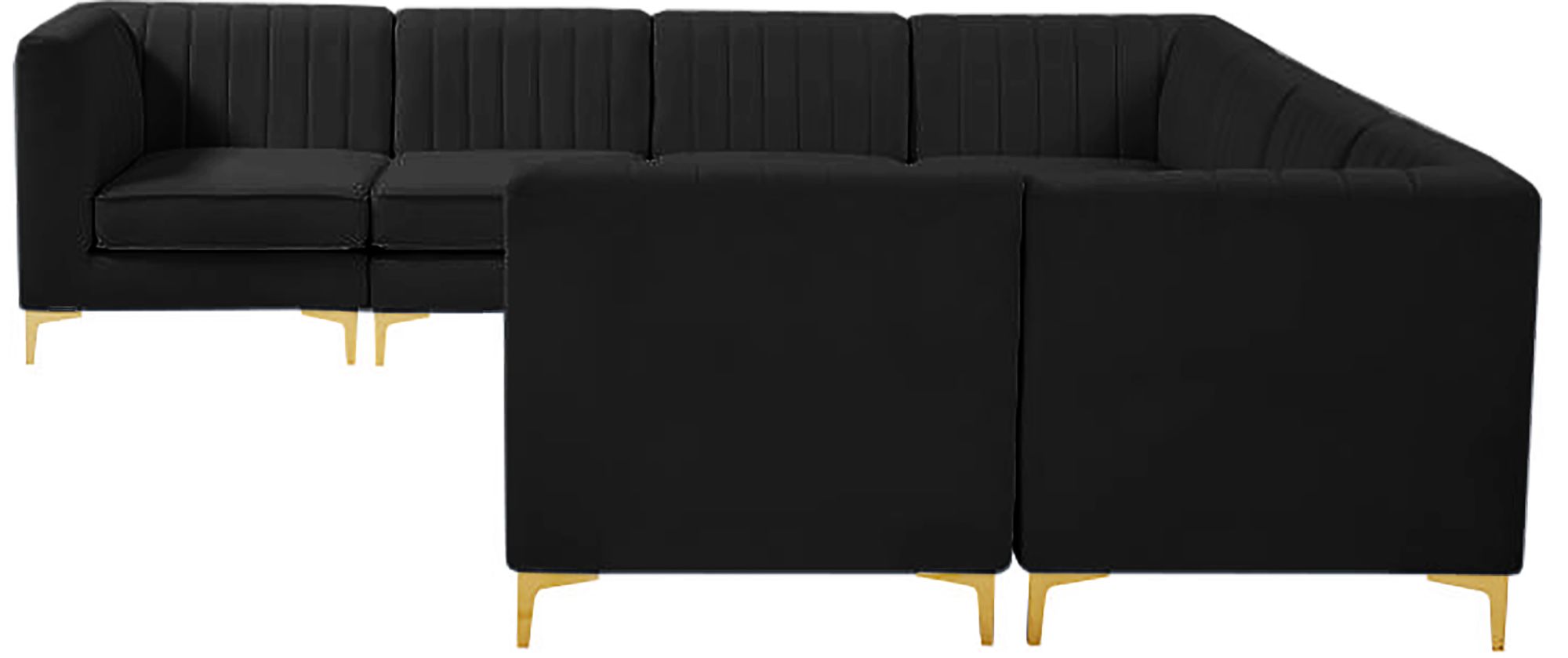 Alina 119" x 119" 8-Piece Velvet Modular Sectional
