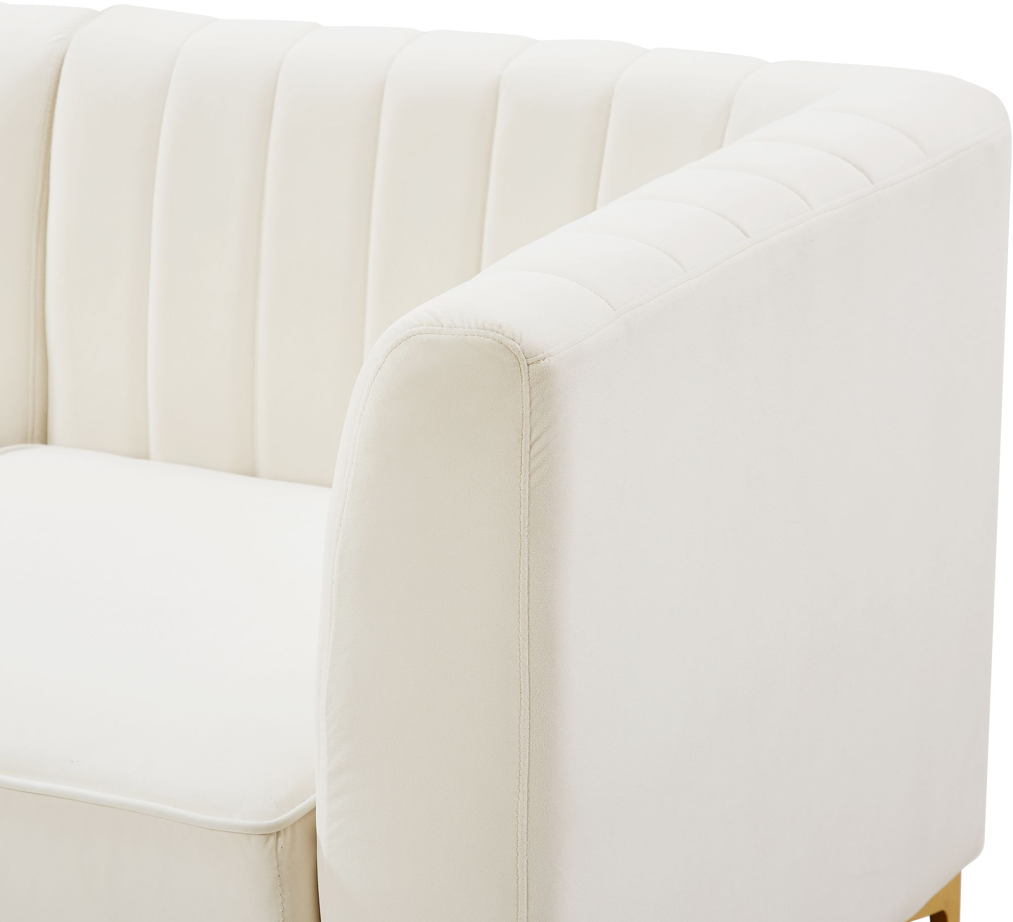 Alina Velvet Modular Armless Chair