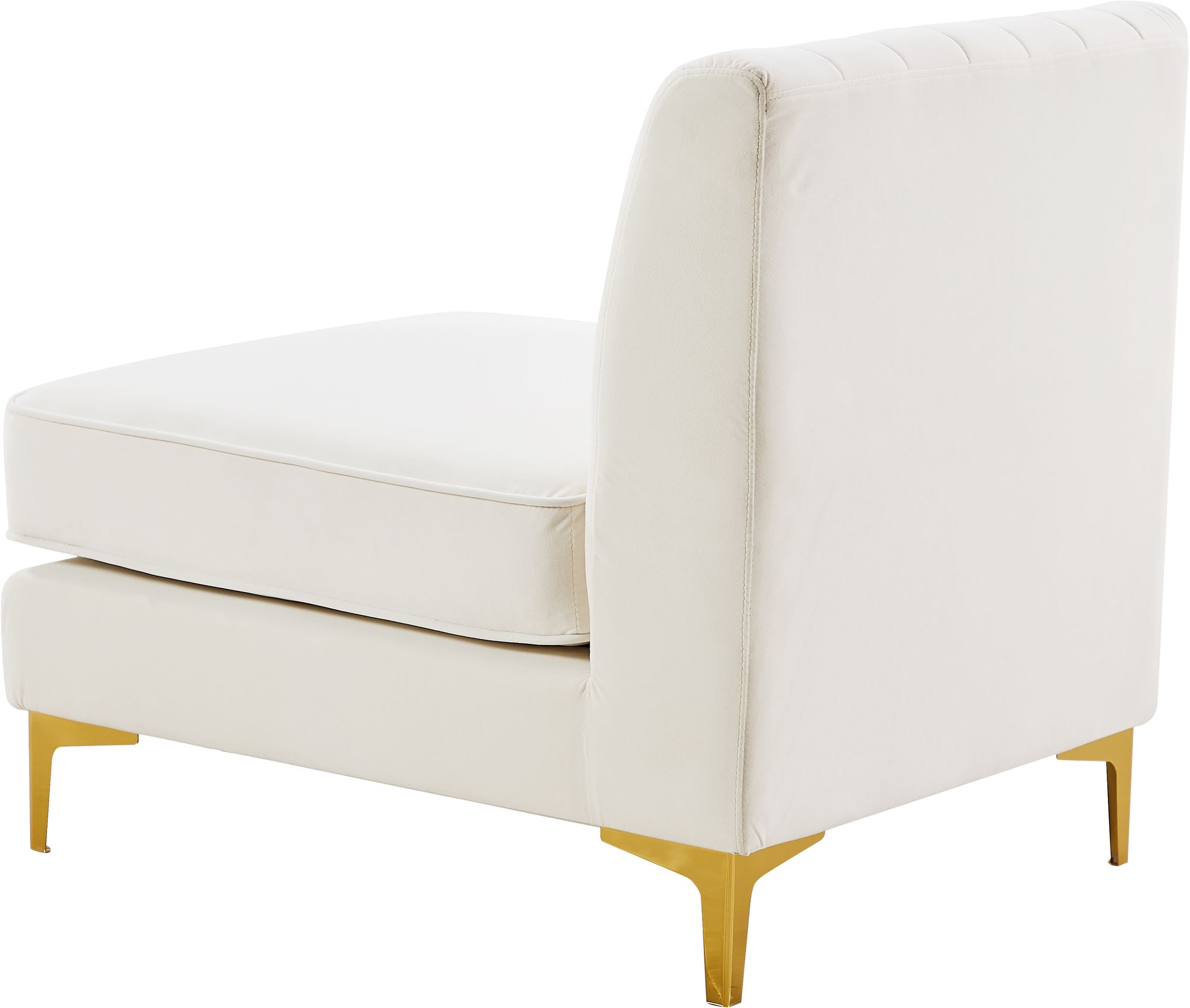 Alina Velvet Modular Armless Chair