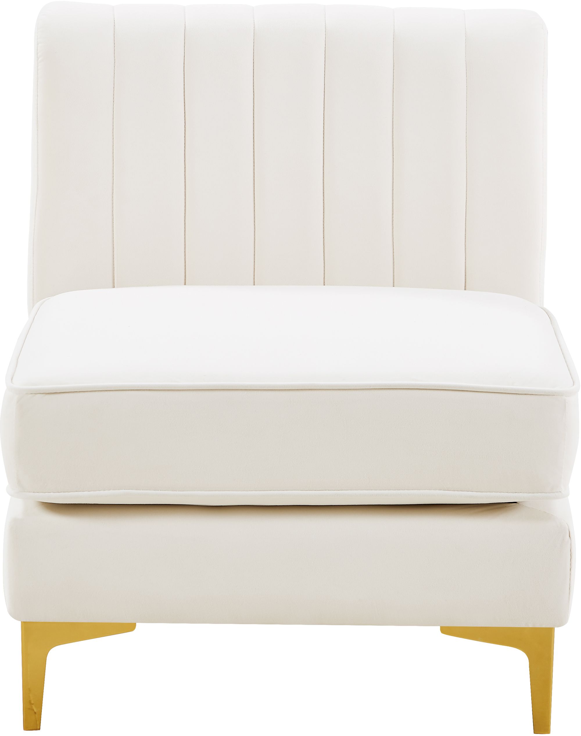 Alina Velvet Modular Armless Chair