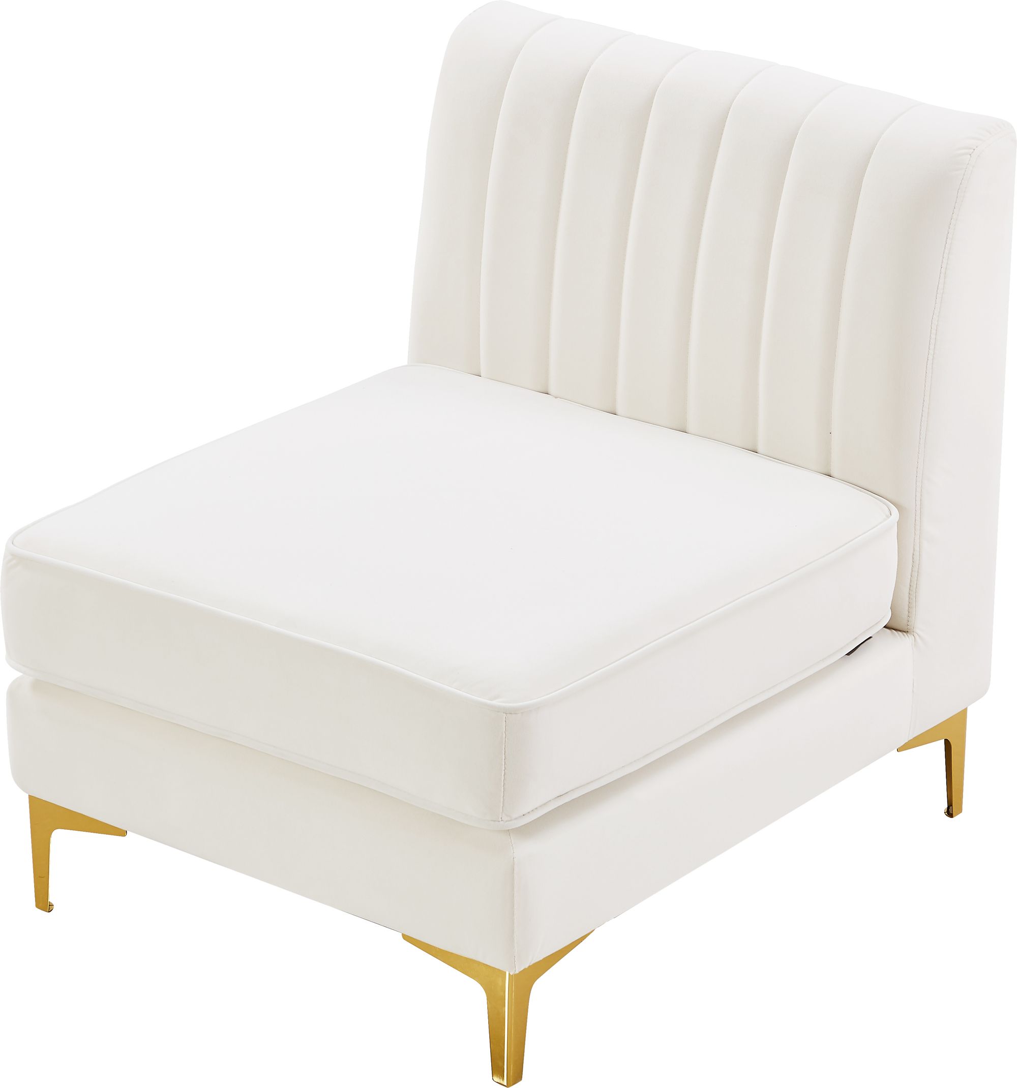 Alina Velvet Modular Armless Chair