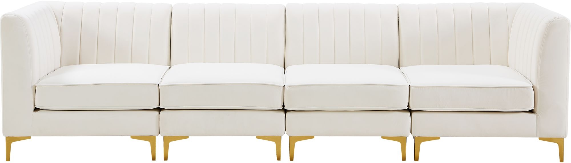 Alina 119" Velvet Modular Sofa