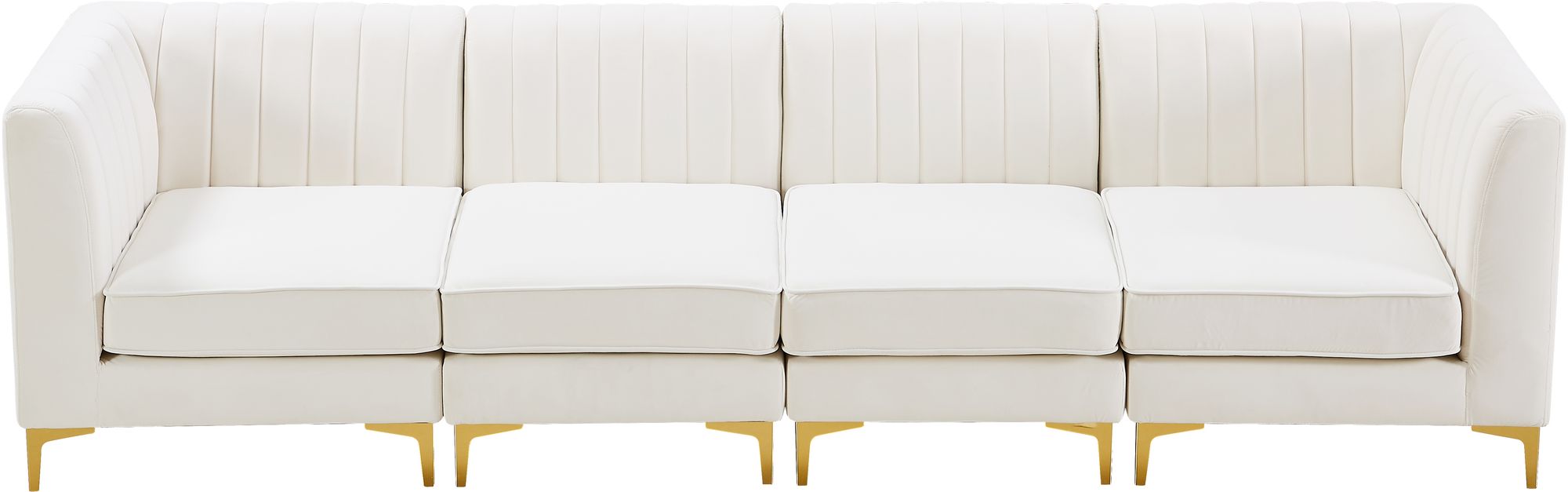 Alina 119" Velvet Modular Sofa