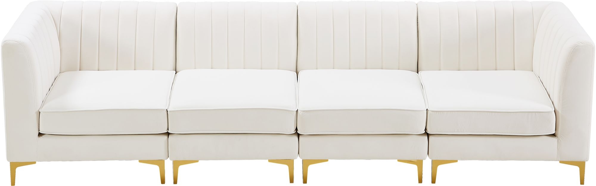 Alina 119" Velvet Modular Sofa