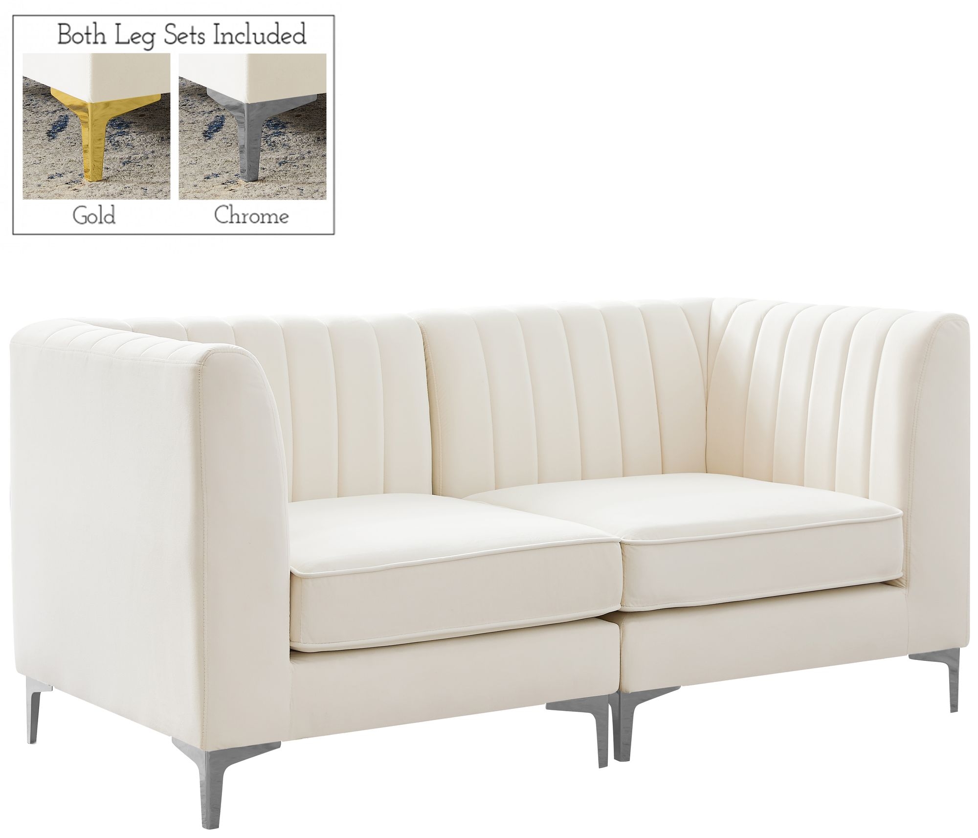 Alina 67" Velvet Modular Sofa