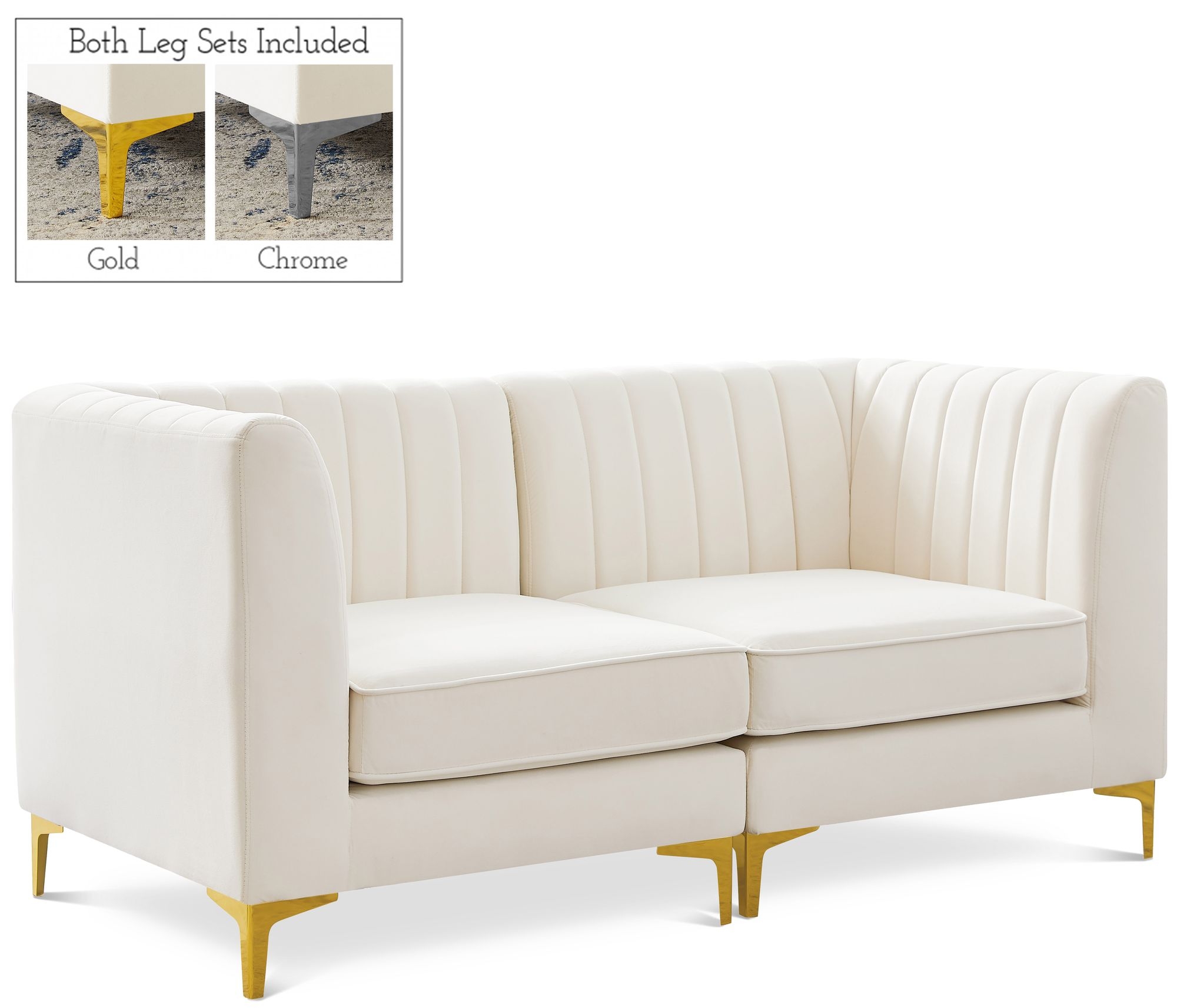 Alina 67" Velvet Modular Sofa