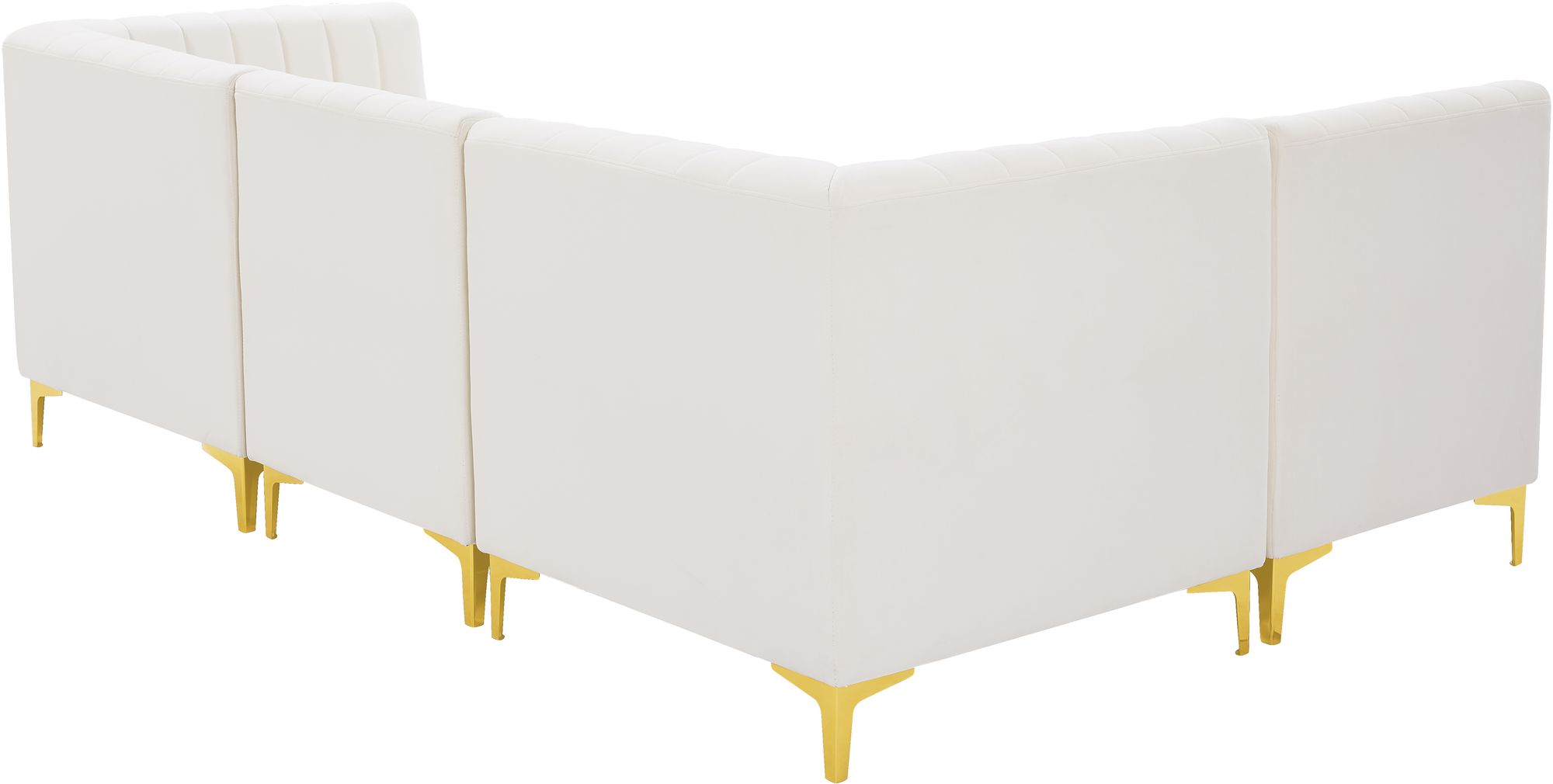 Alina 93" 4-Piece Velvet Modular Sectional