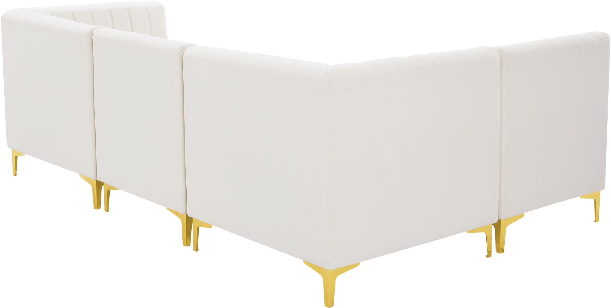 Alina 93" 4-Piece Velvet Modular Sectional