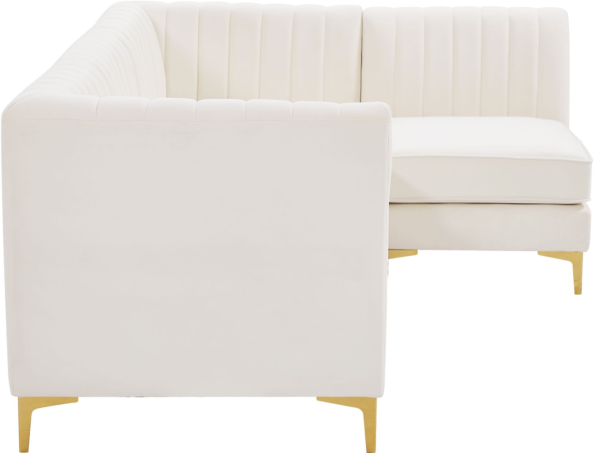 Alina 93" 4-Piece Velvet Modular Sectional