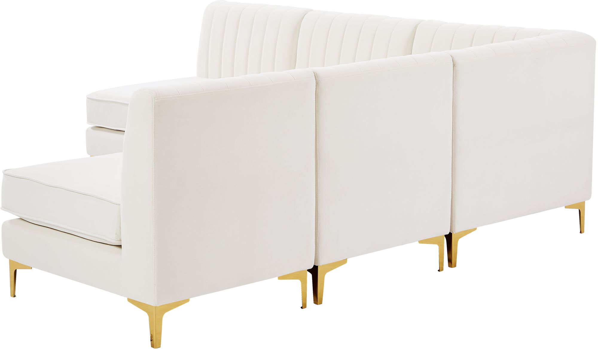 Alina 85.5" 5-Piece Velvet Modular Sectional