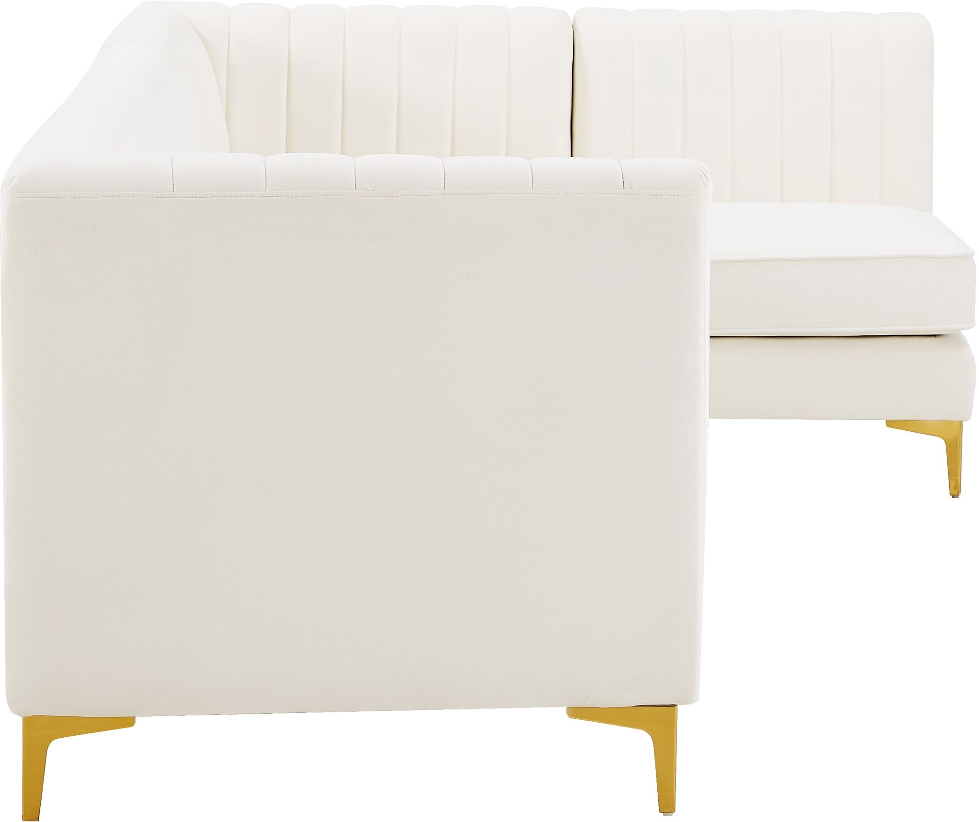 Alina 119" 5-Piece Velvet Modular Sectional