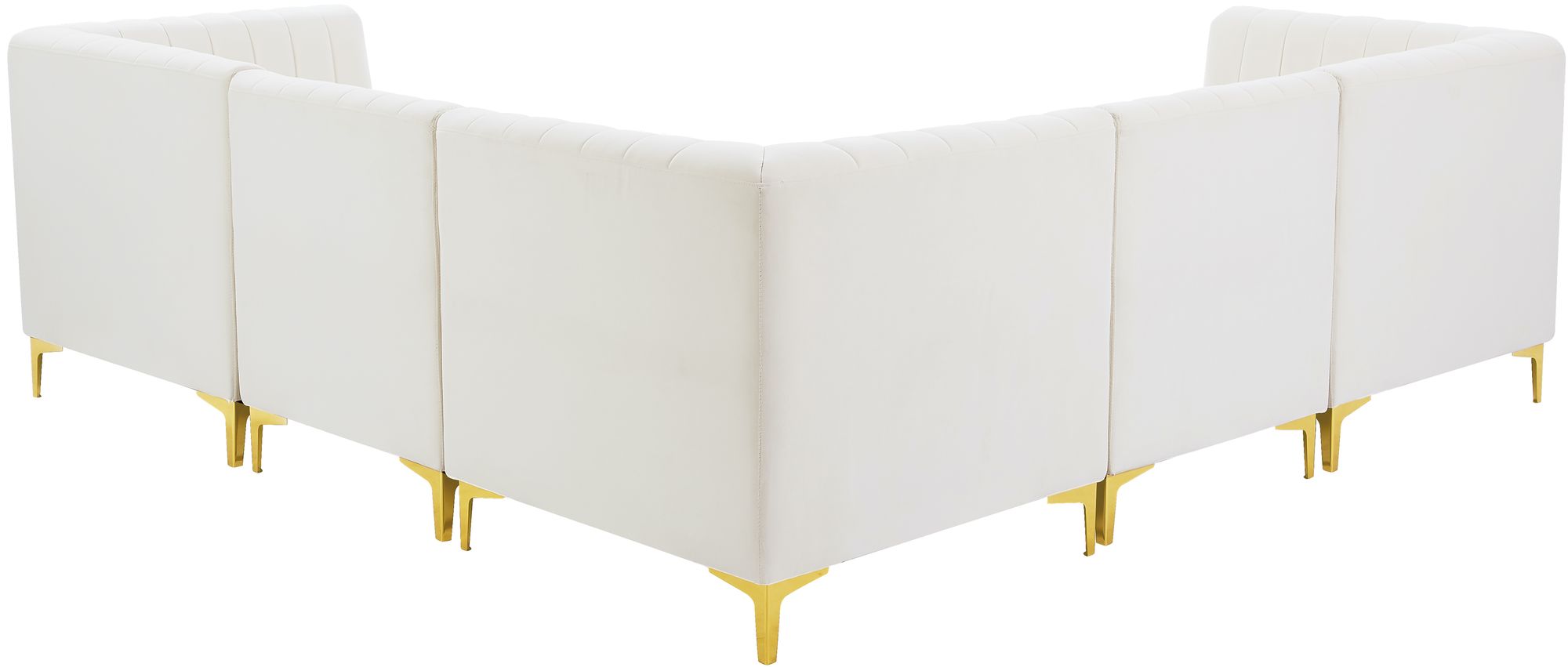 Alina 93" 5-Piece Velvet Modular Sectional