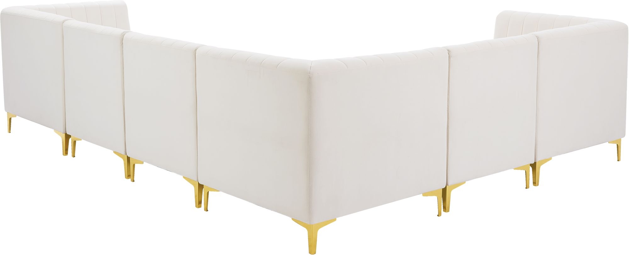 Alina 119" 6-Piece Velvet Modular Sectional