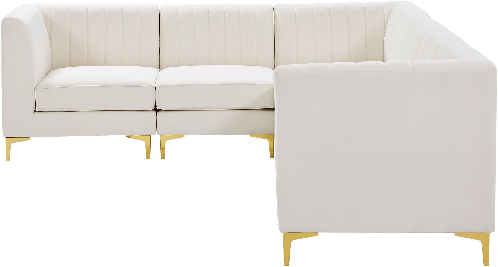 Alina 119" 6-Piece Velvet Modular Sectional