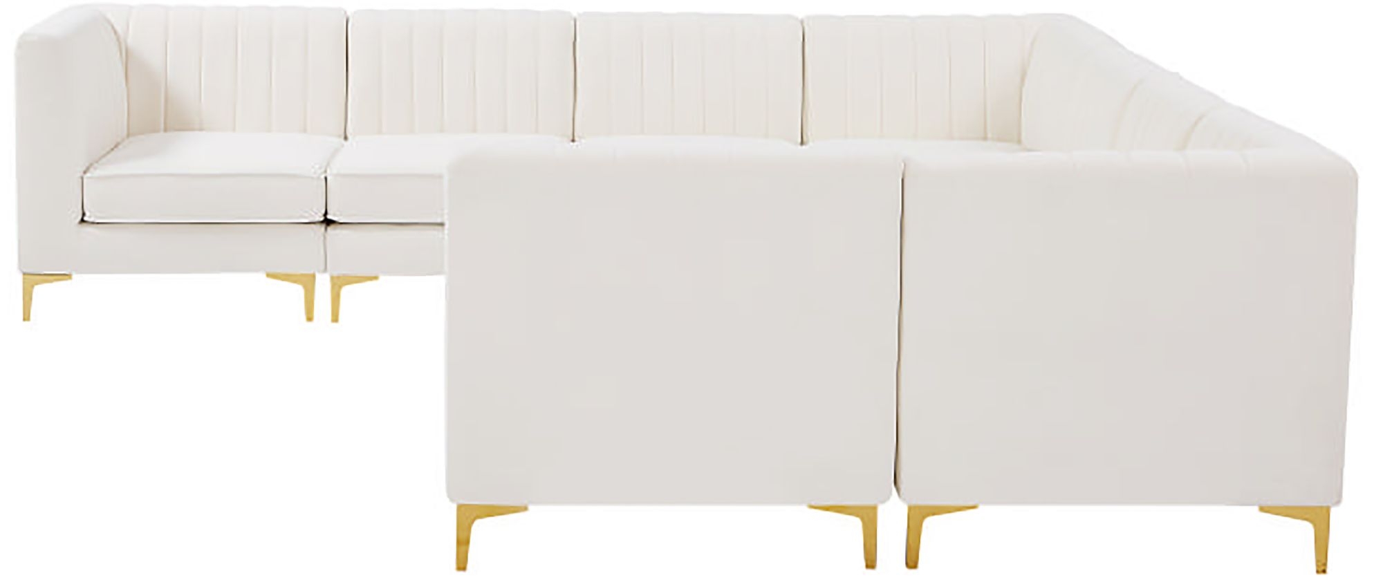 Alina 119" x 119" 8-Piece Velvet Modular Sectional
