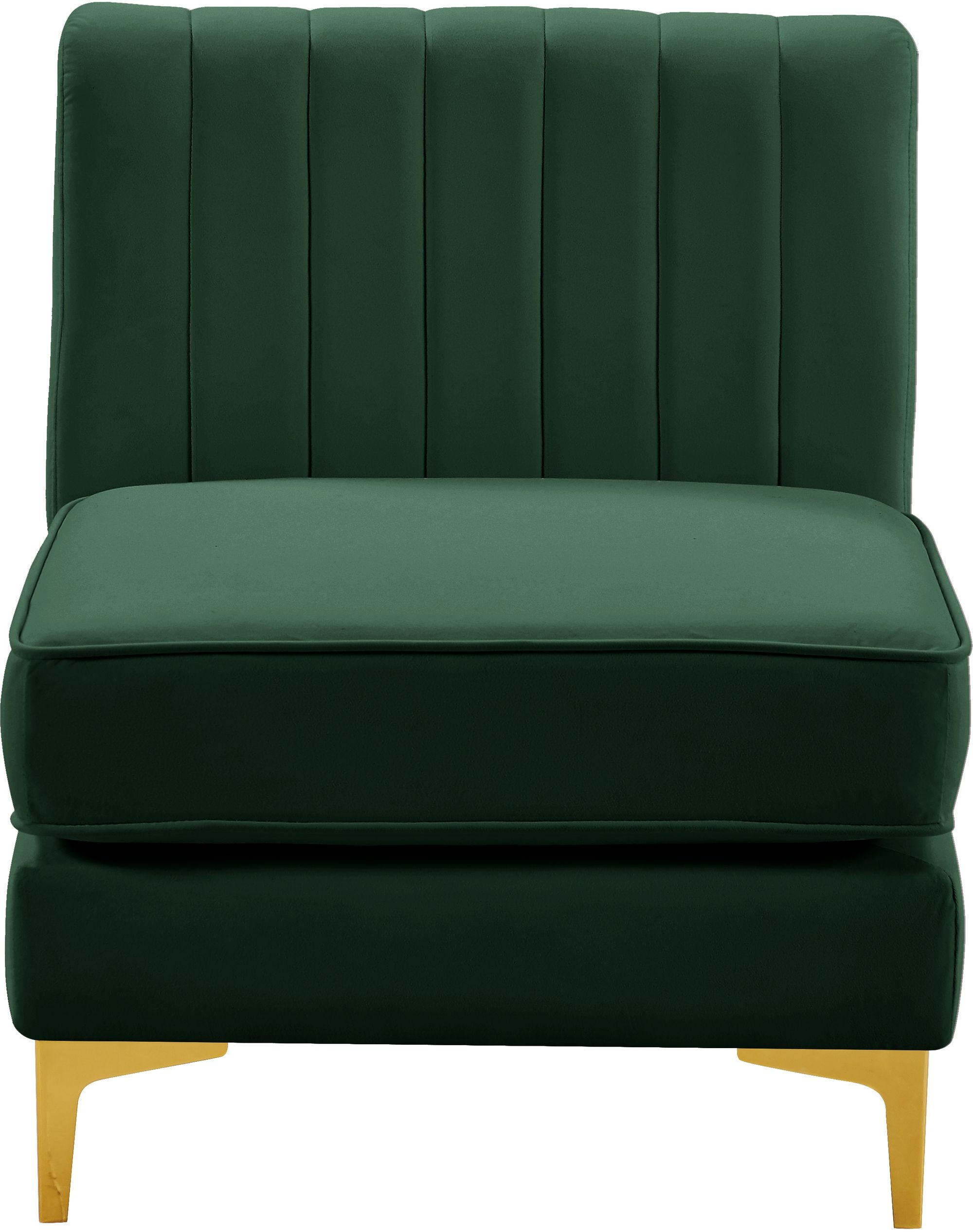 Alina Velvet Modular Armless Chair