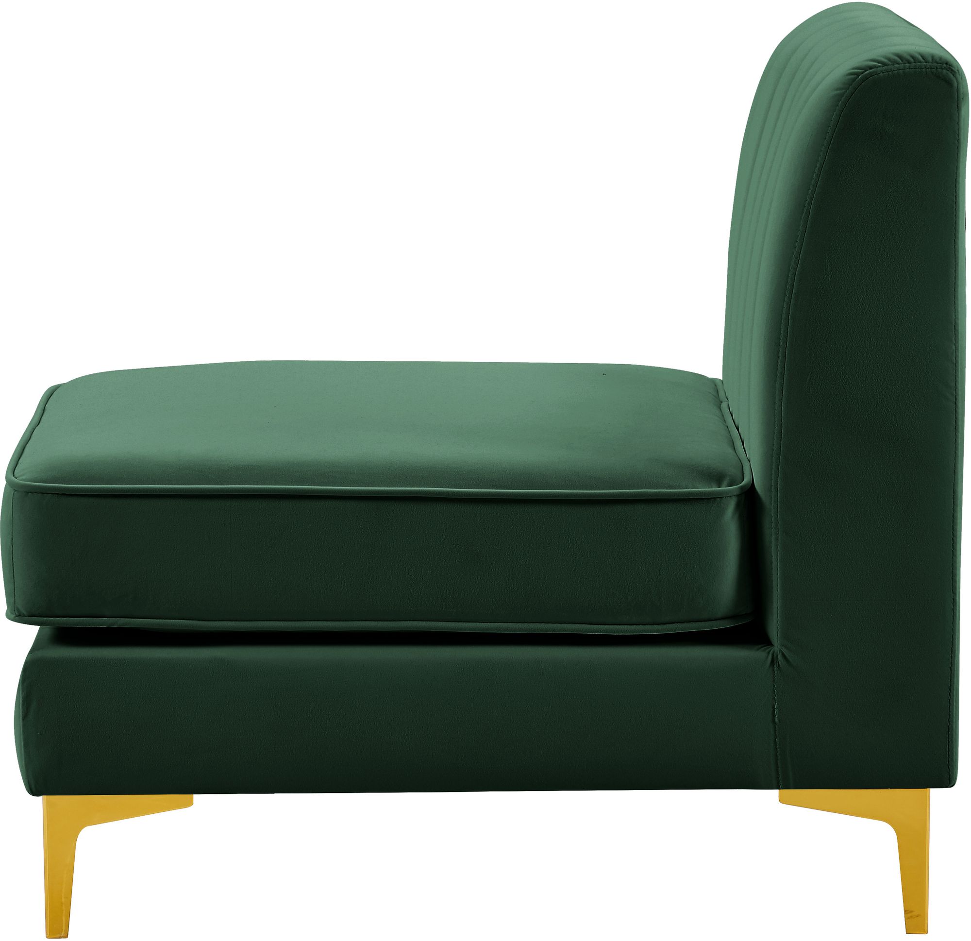 Alina Velvet Modular Armless Chair